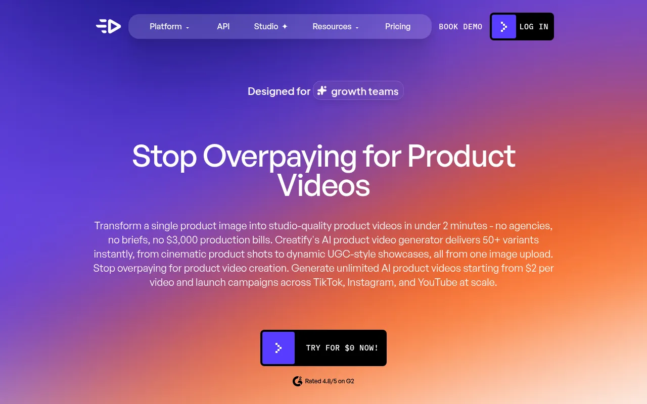 Creatify AI Product Video Generator screenshot