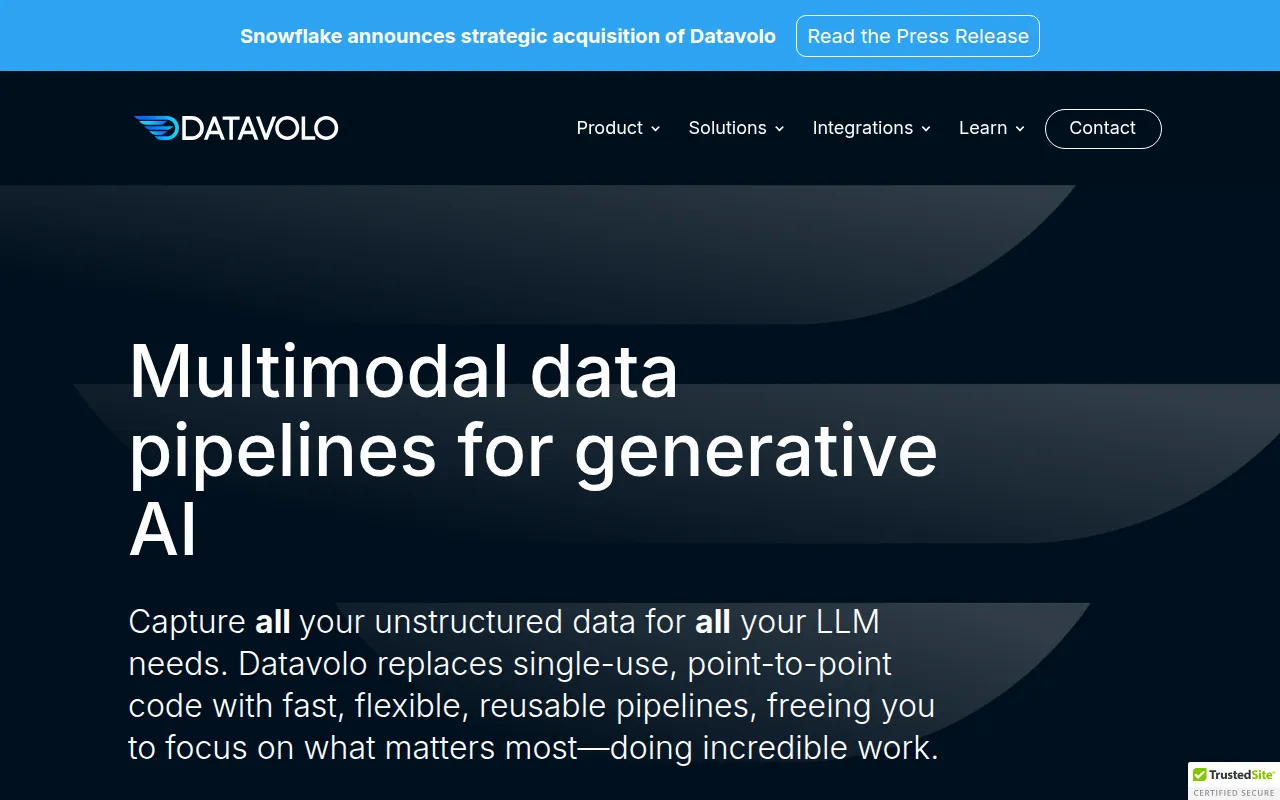 Datavolo screenshot