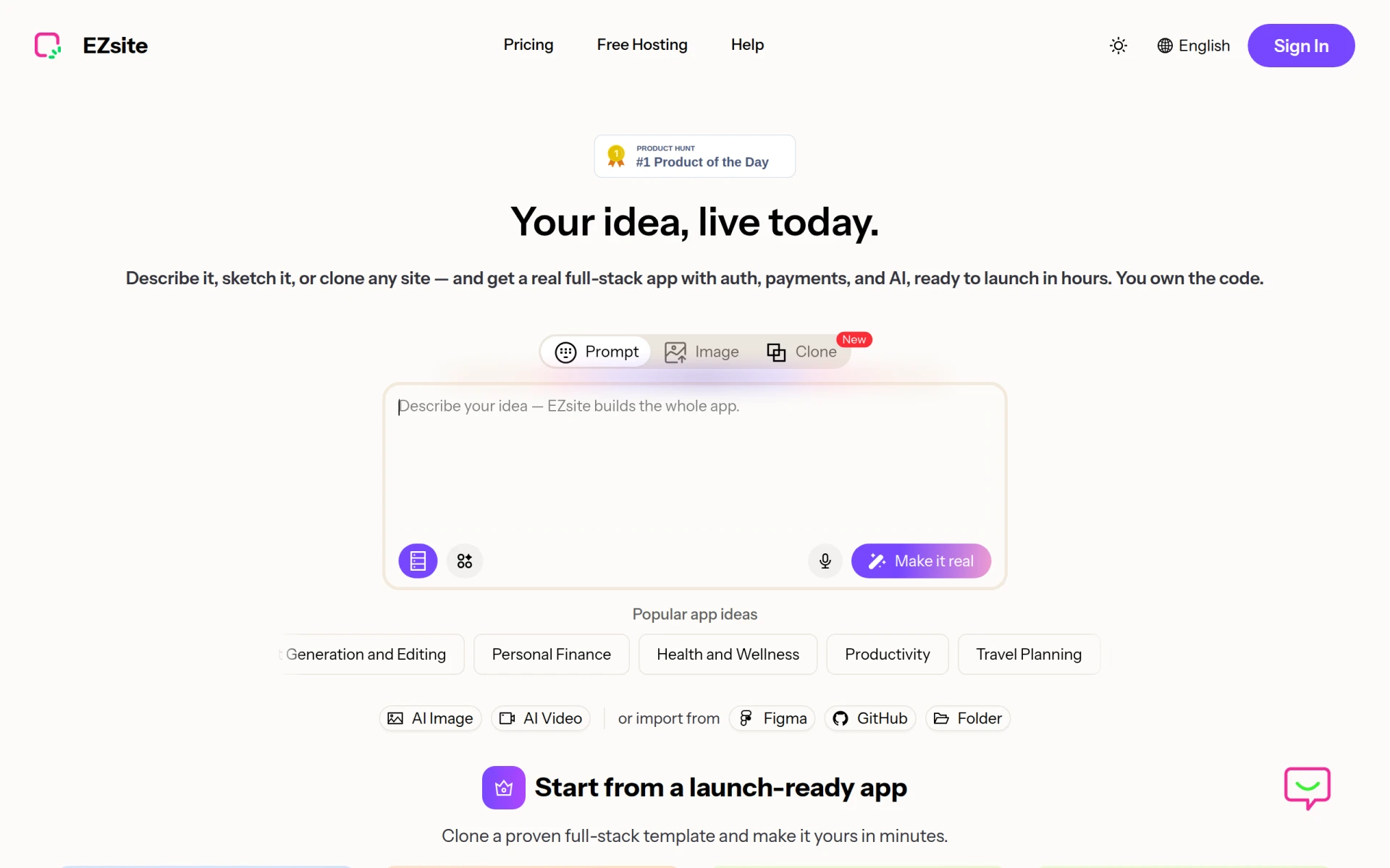 ezsite screenshot