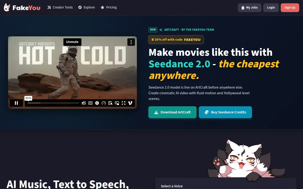 FakeYou screenshot