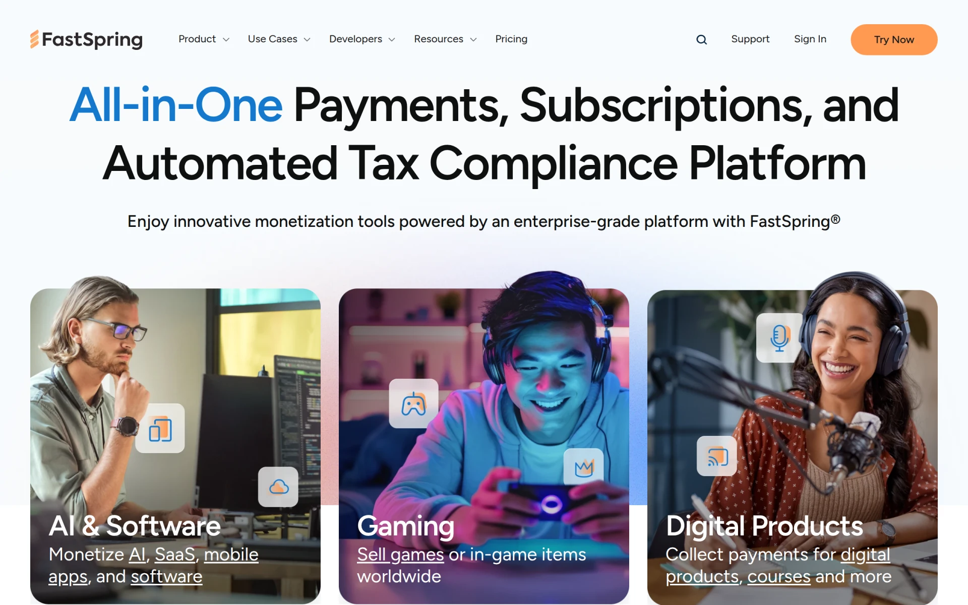 FastSpring screenshot