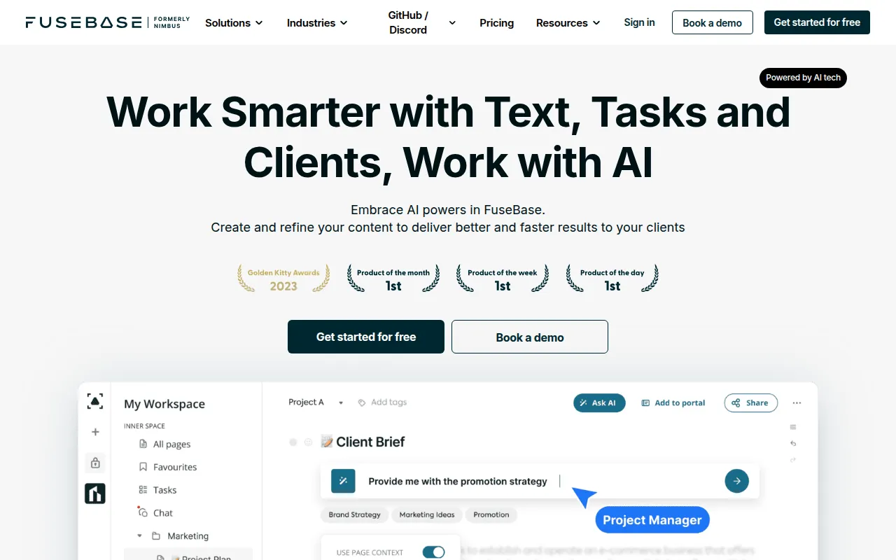 FuseBase AI screenshot