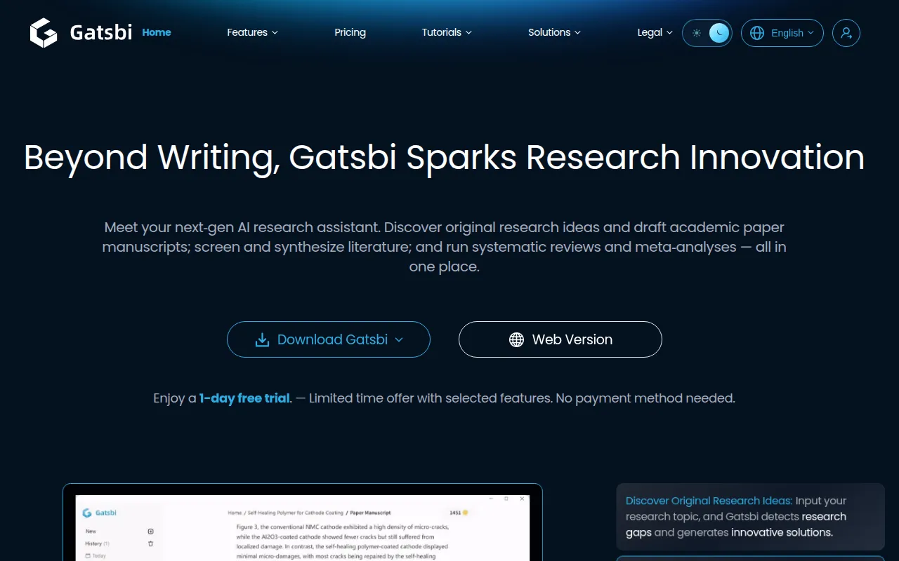 Gatsbi screenshot
