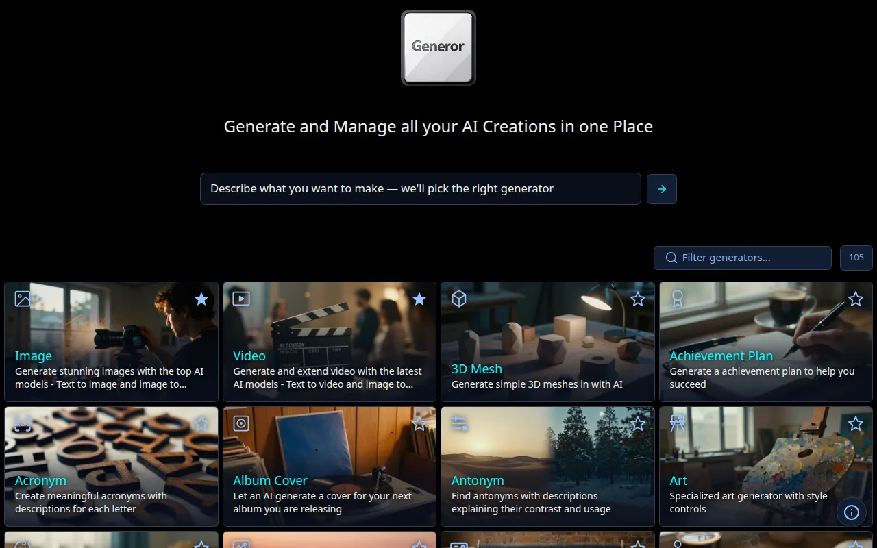 Generor screenshot