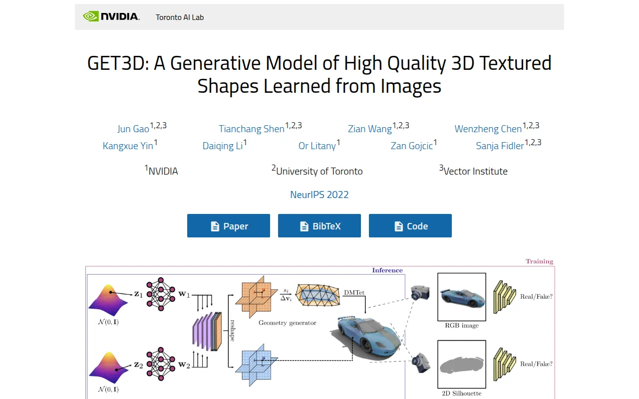 GET3D by NVIDIA screenshot