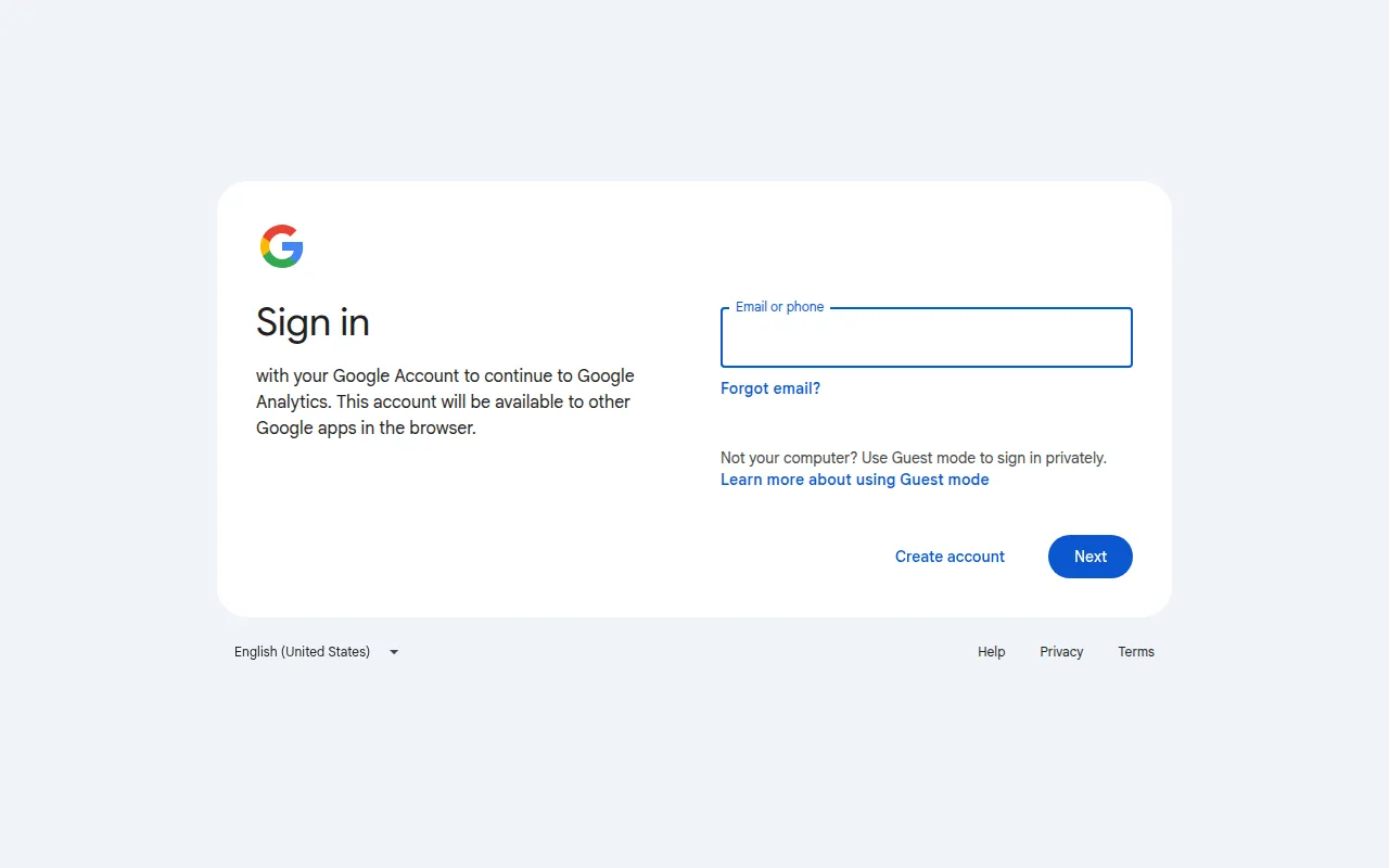 Google Analytics screenshot