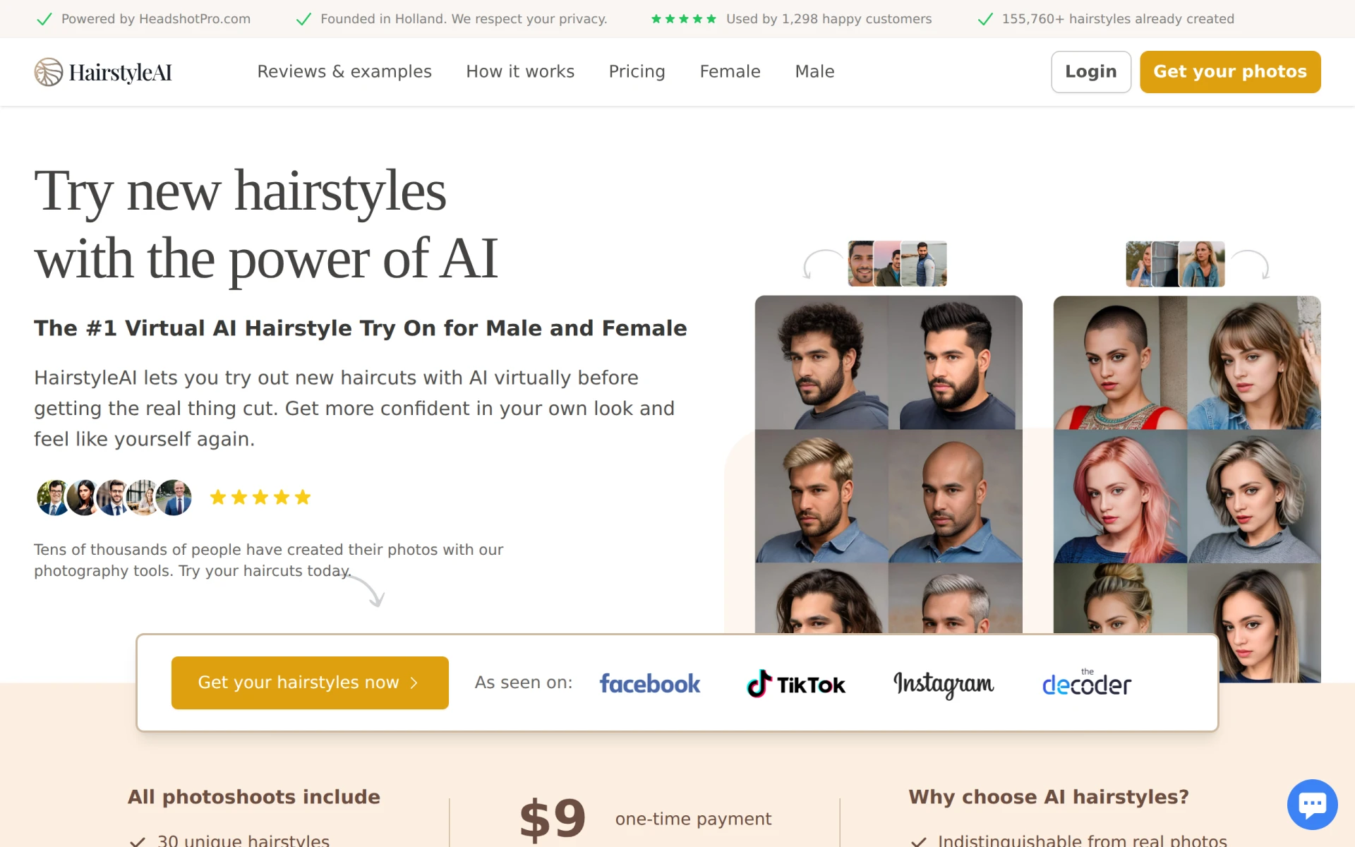 HairstyleAI screenshot