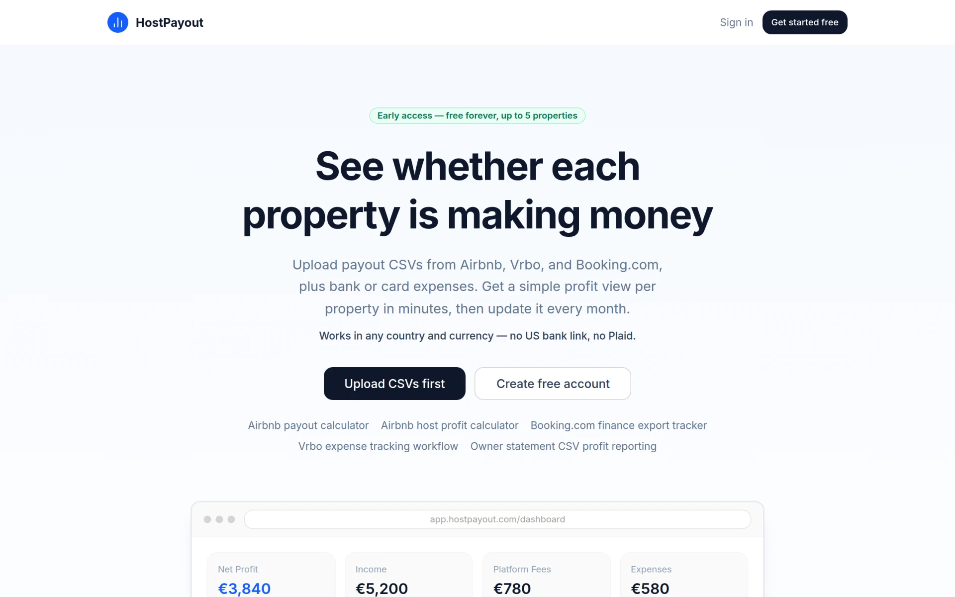 HostPayout screenshot