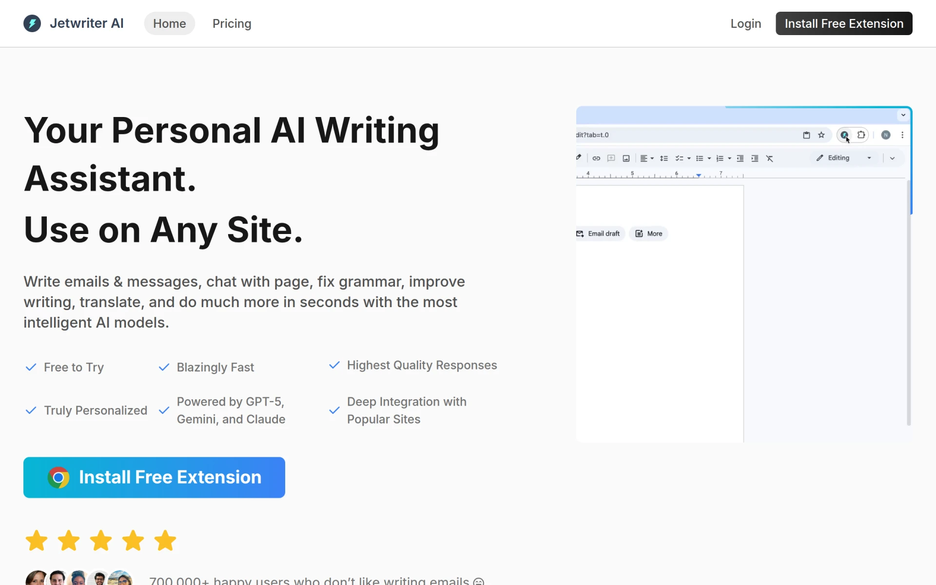 Jetwriter AI screenshot