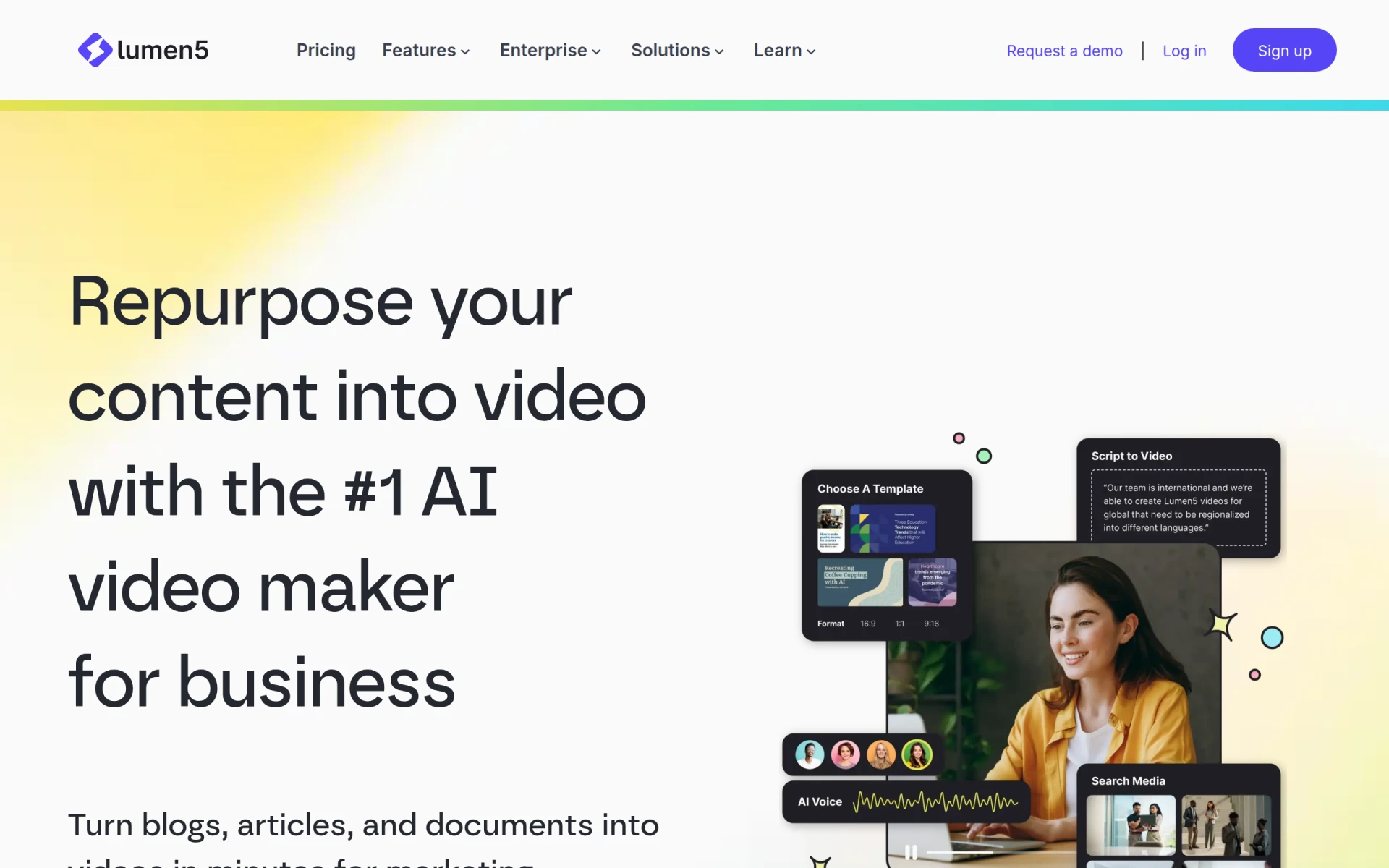 Lumen5 screenshot