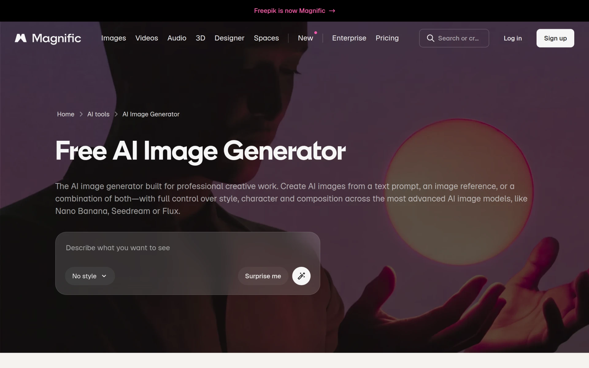 Magnific AI Image Generator screenshot