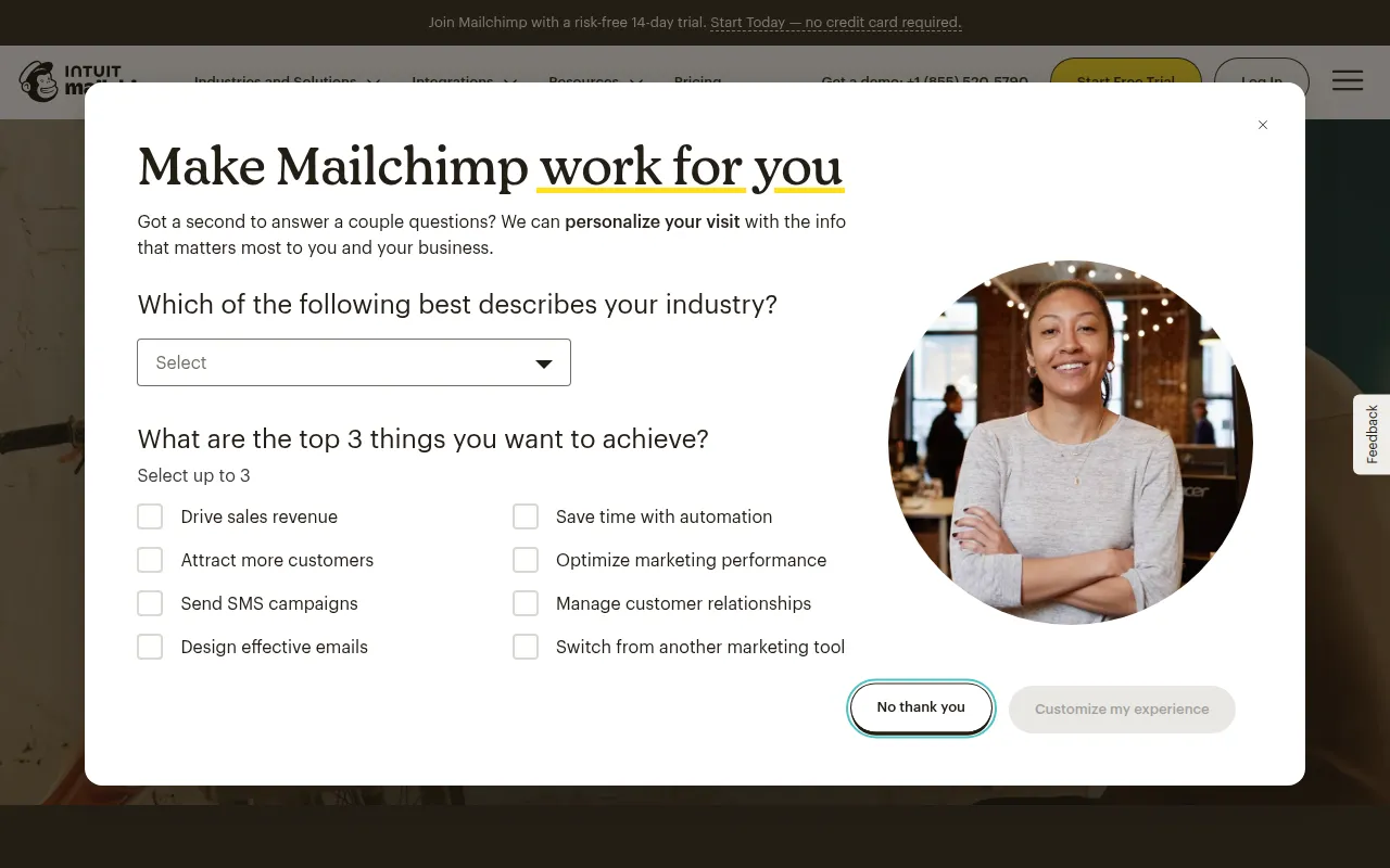Mailchimp screenshot
