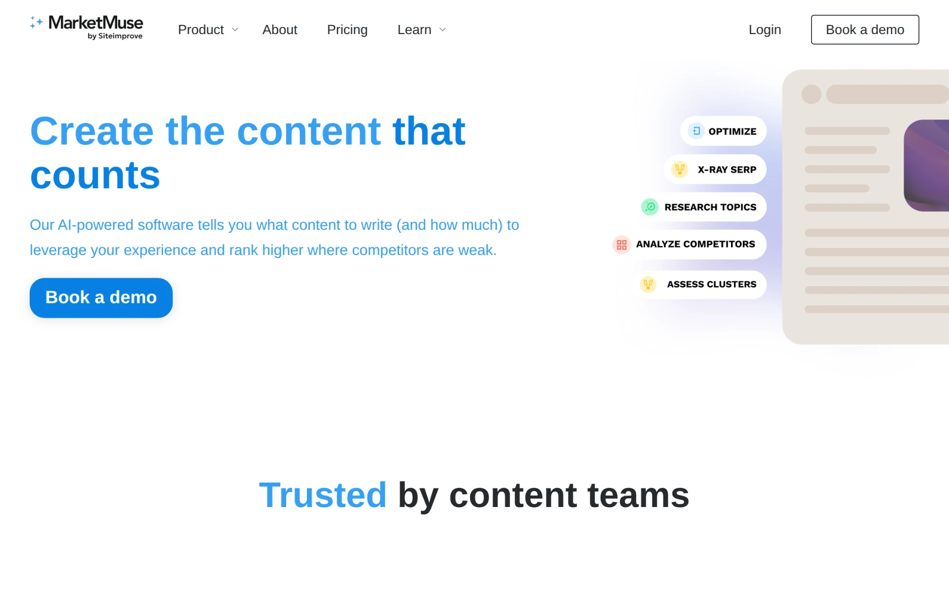 MarketMuse screenshot