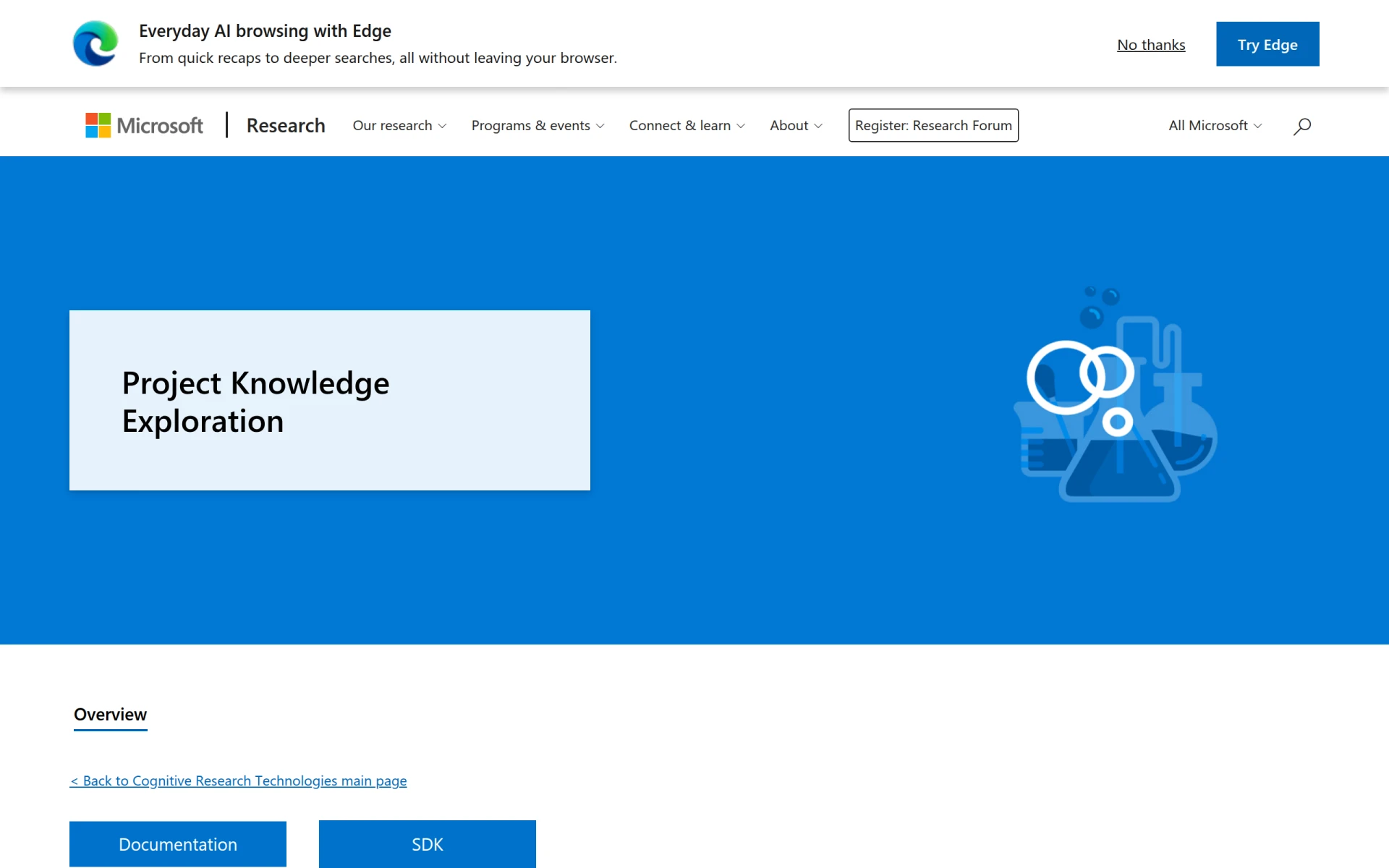 Microsoft Knowledge Exploration screenshot