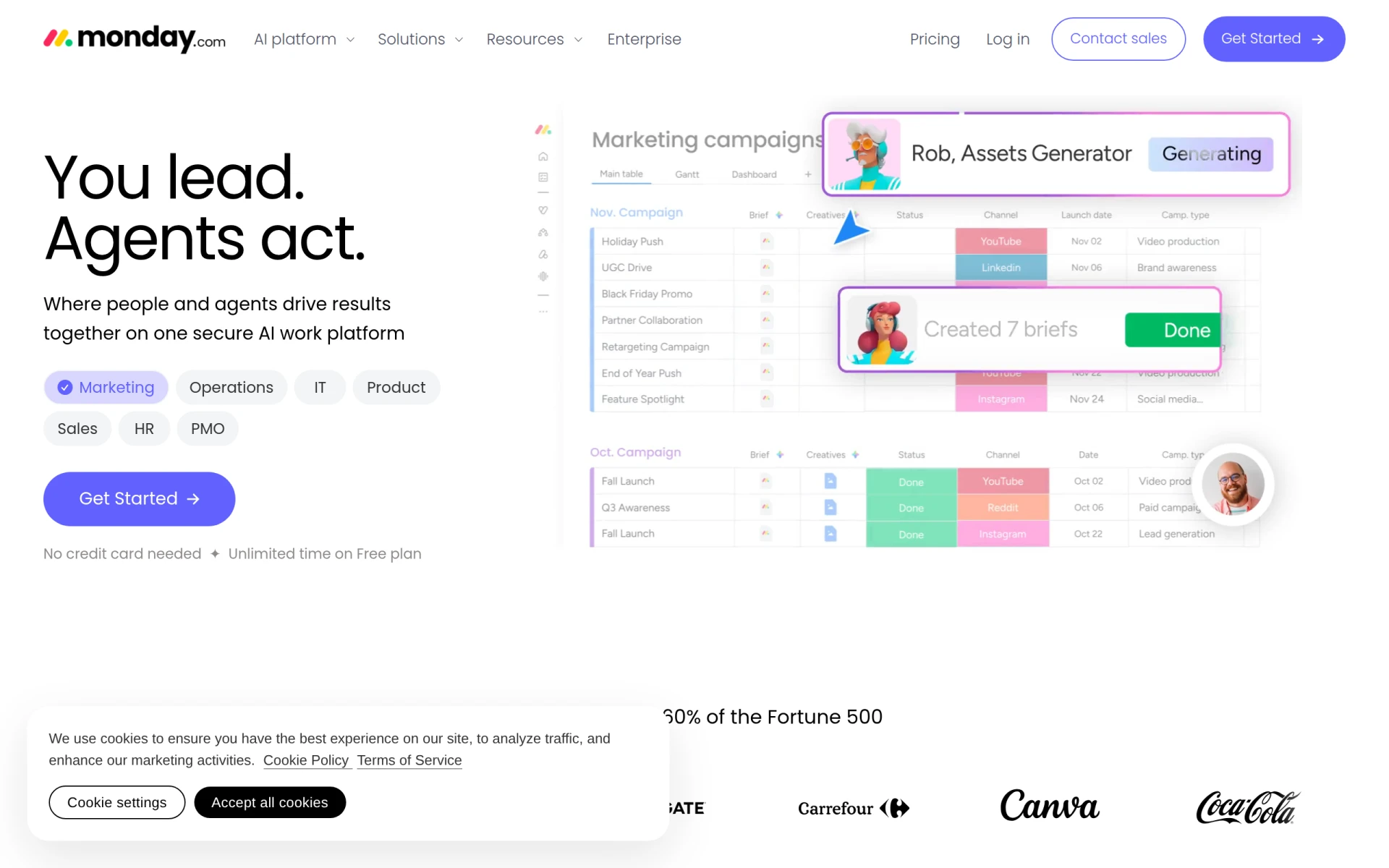 monday.com screenshot