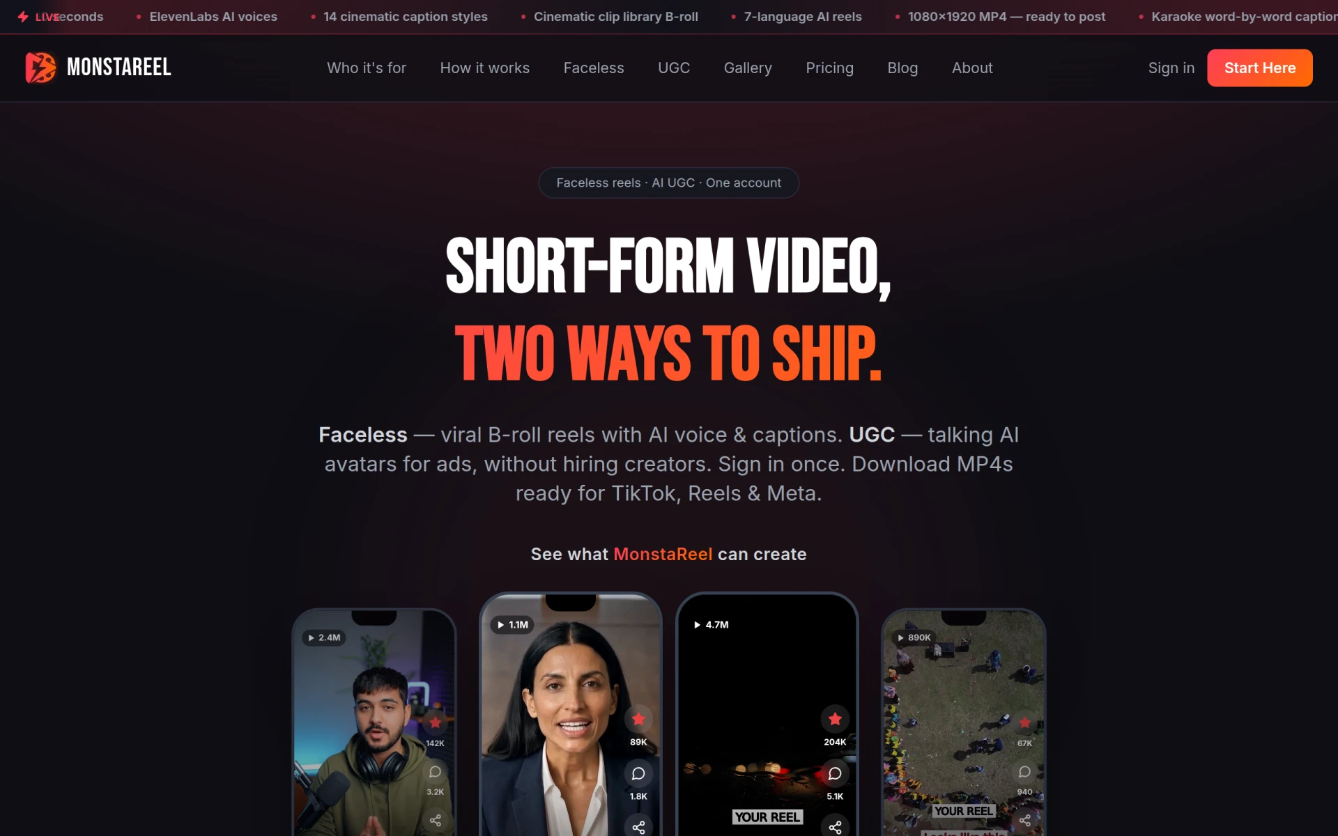 MonstaReel screenshot