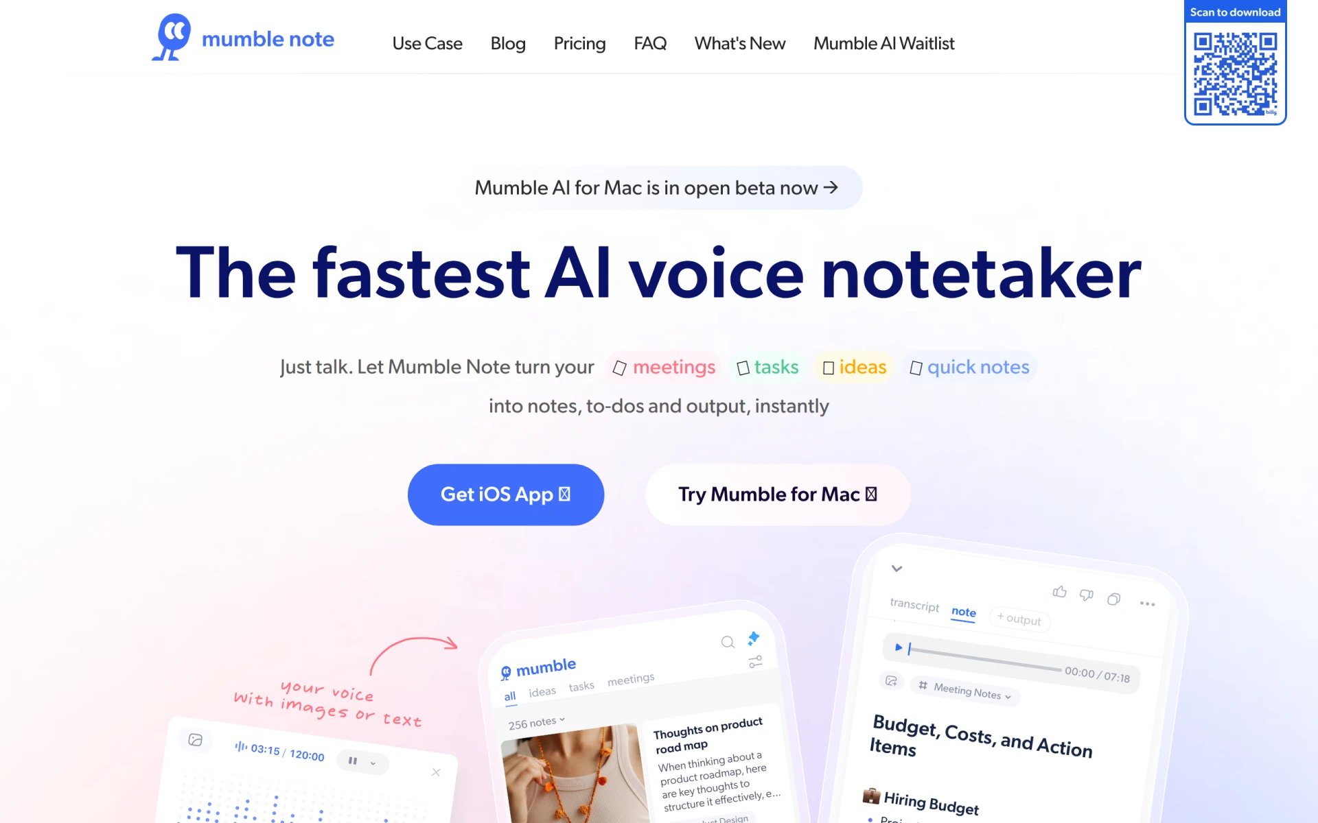 Mumble Note screenshot