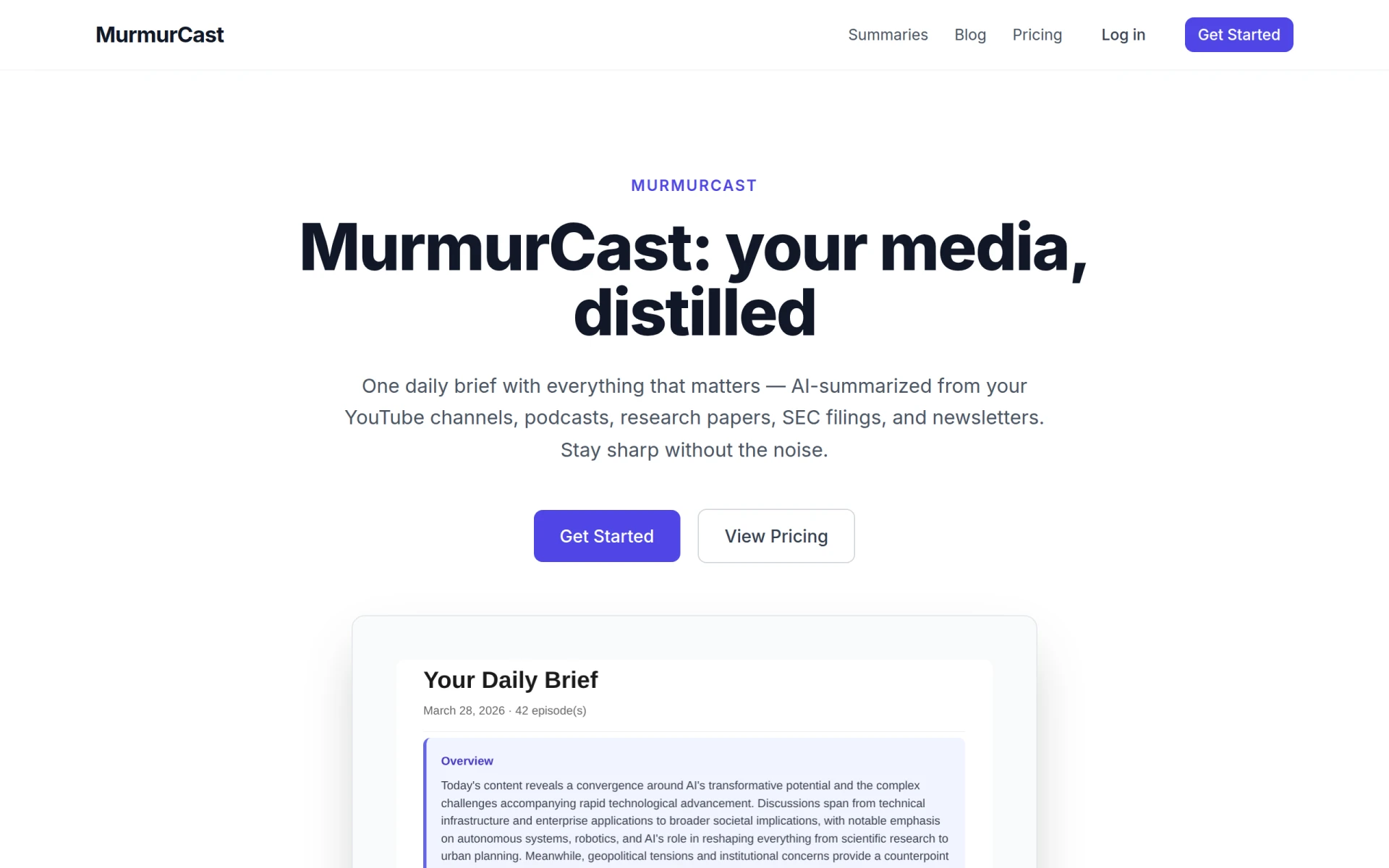 MurmurCast screenshot