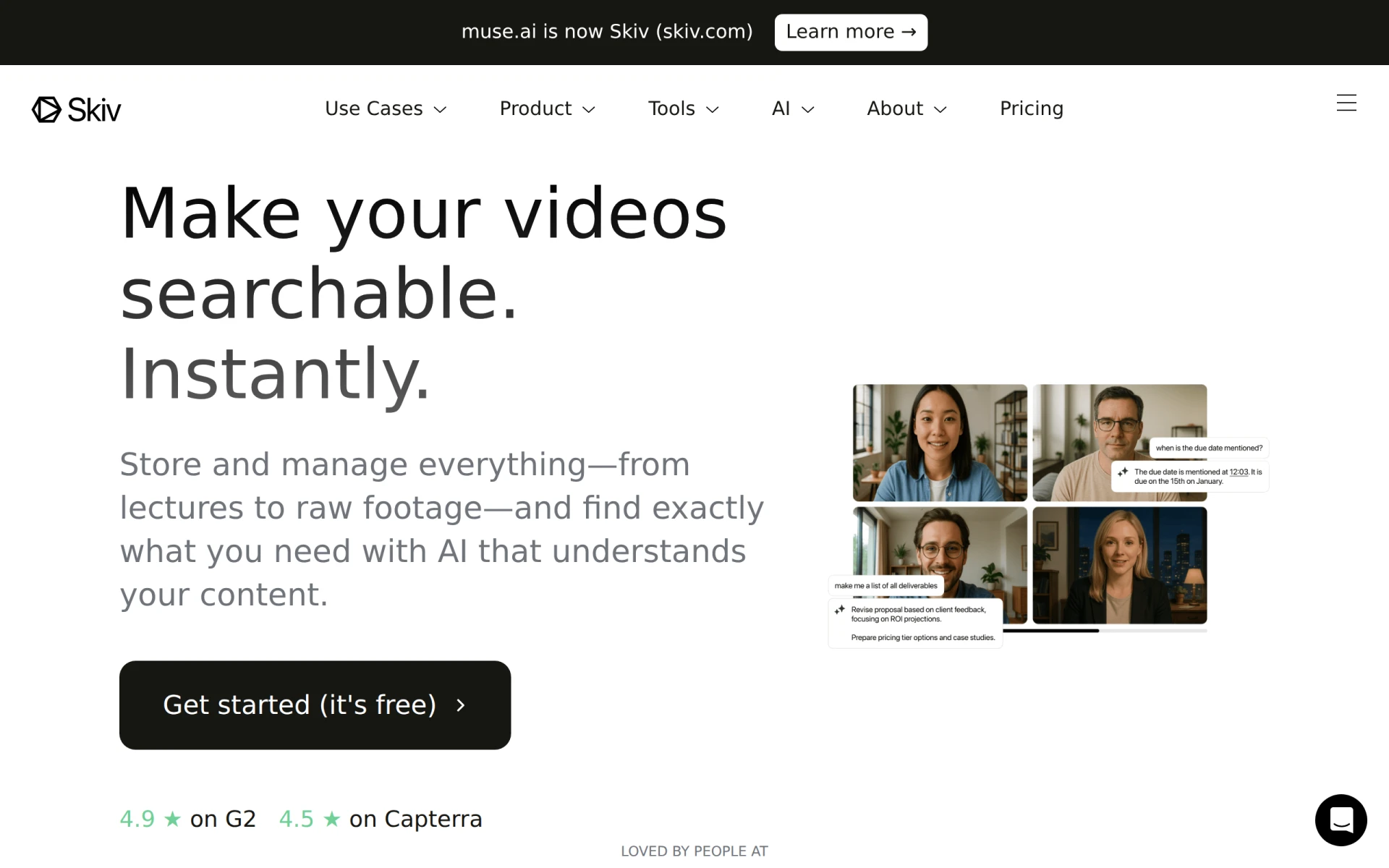 Muse.ai screenshot