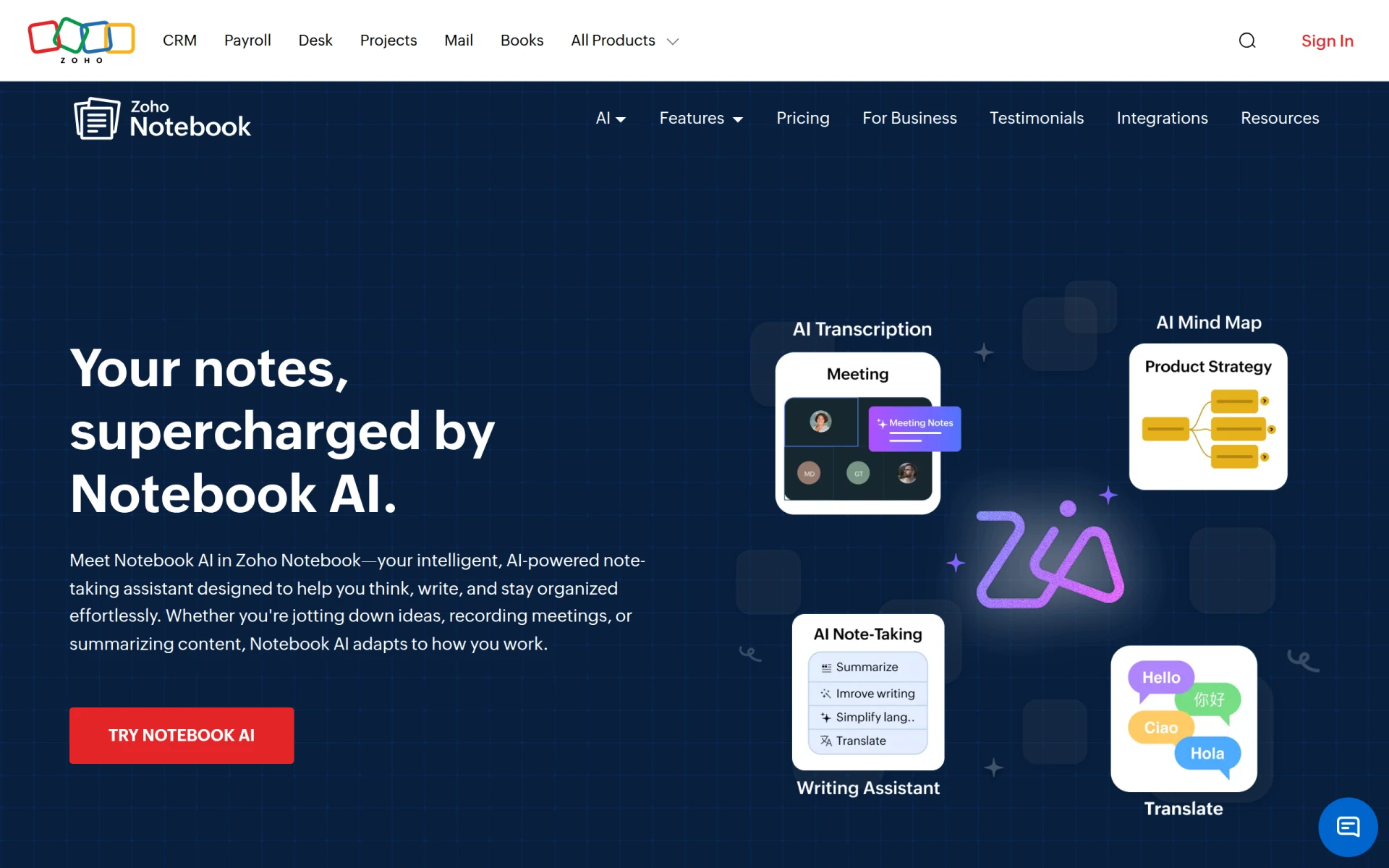 Notebook AI screenshot