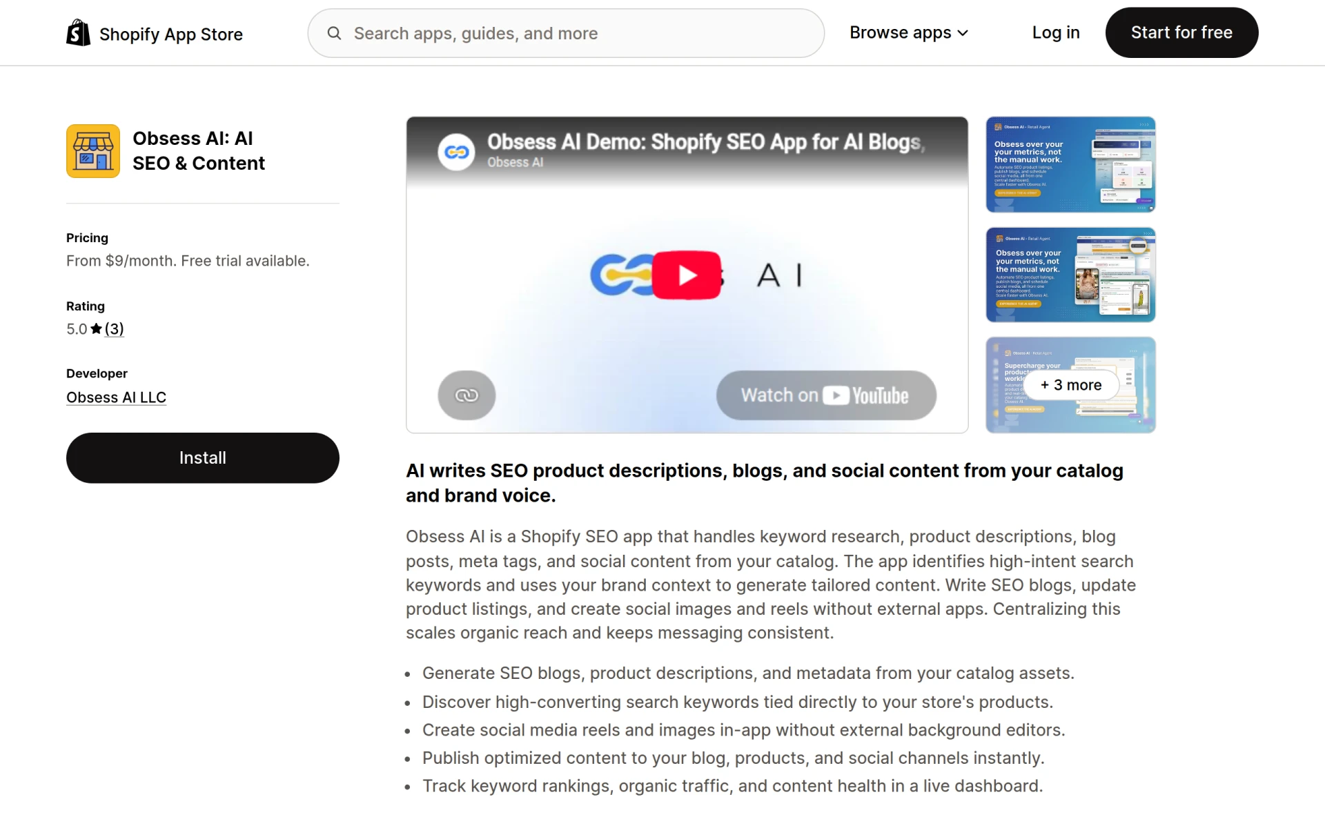 Obsess AI screenshot