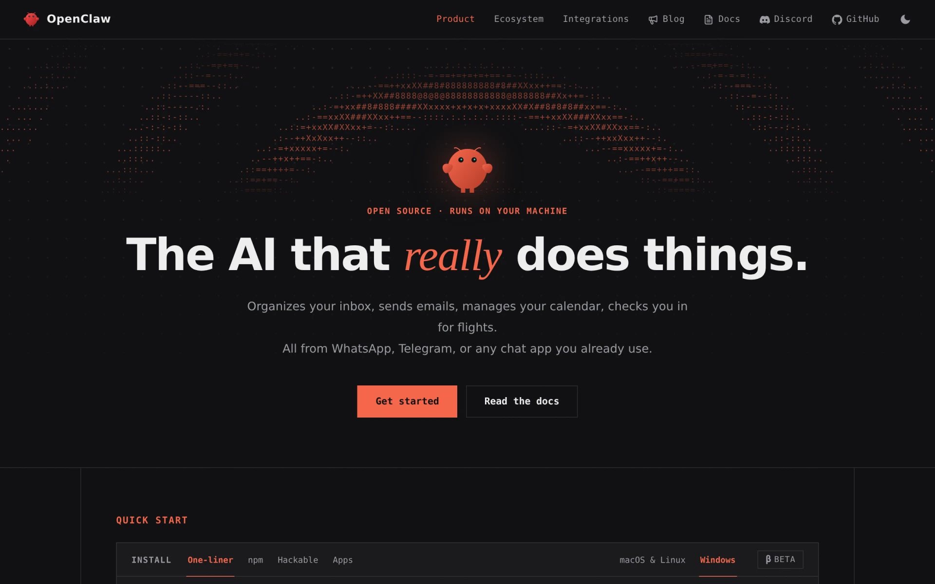 OpenClaw screenshot