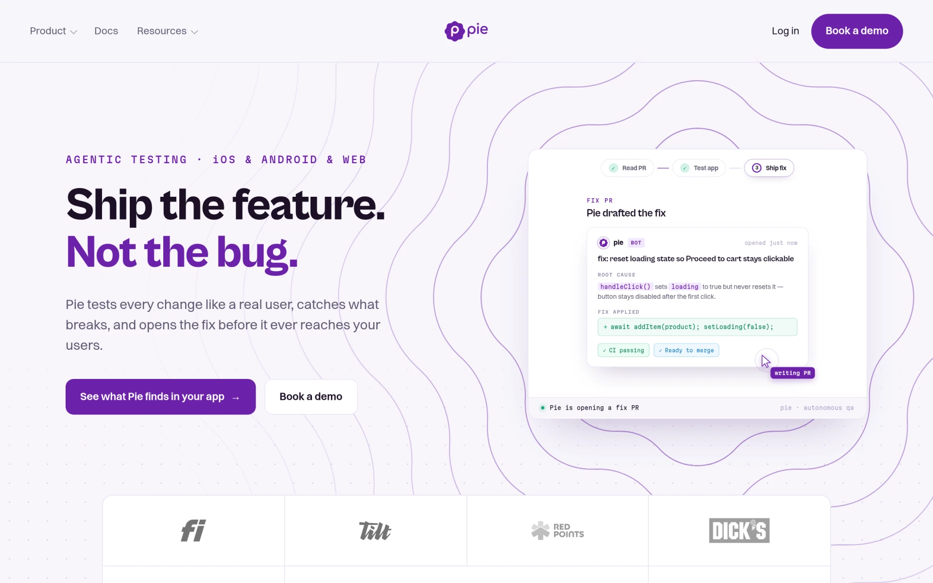 Pie screenshot