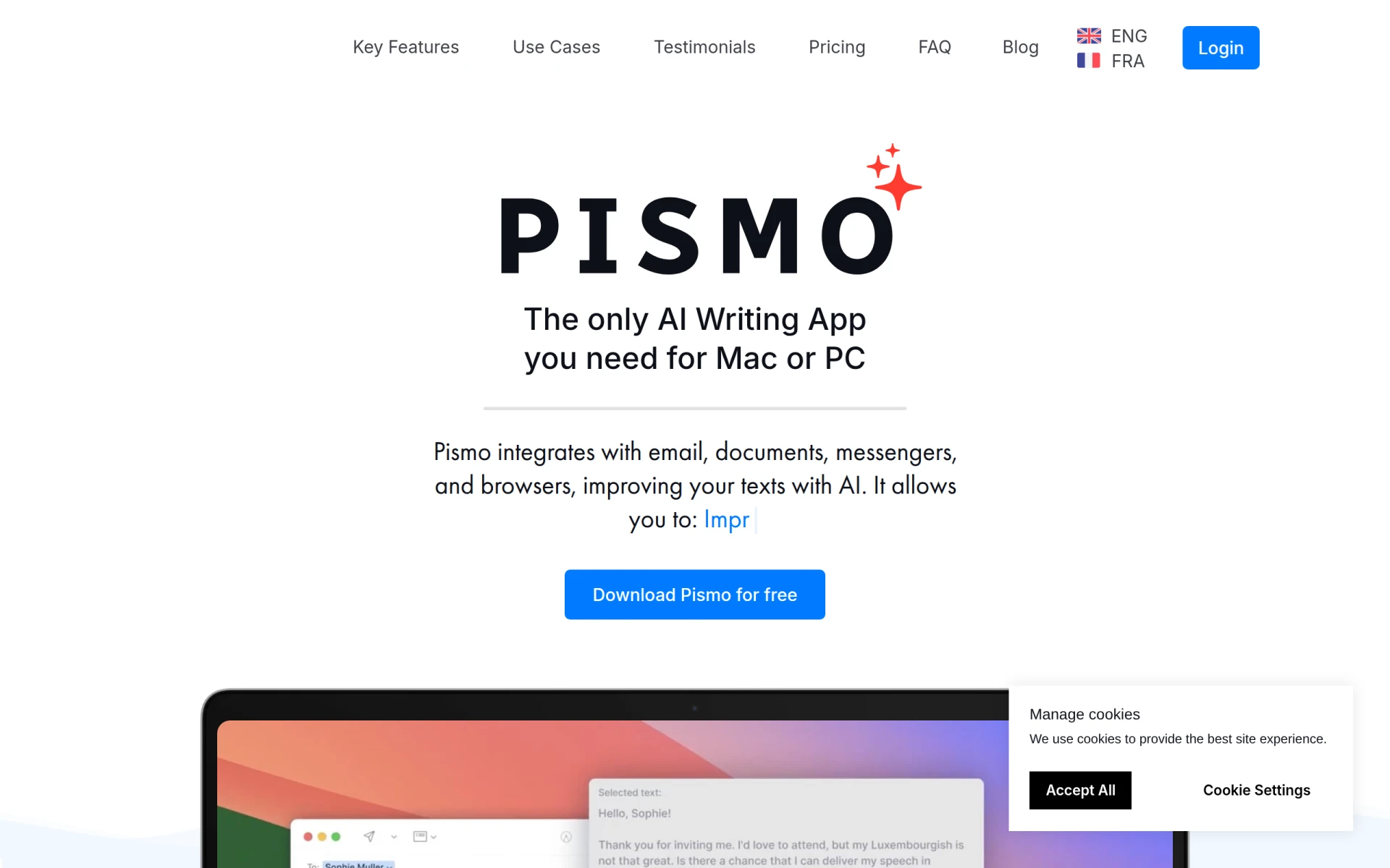 Pismo screenshot