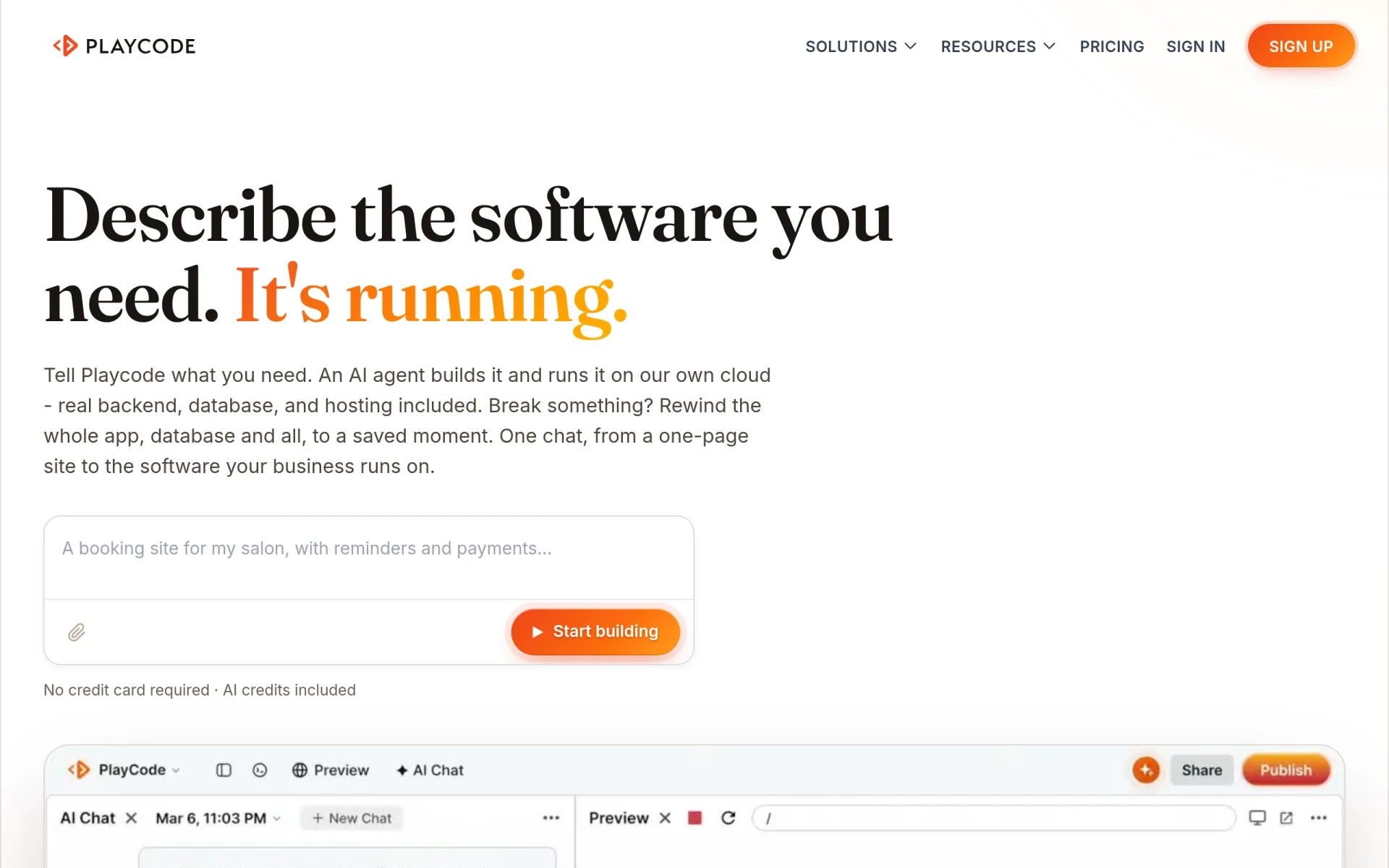 Playcode screenshot
