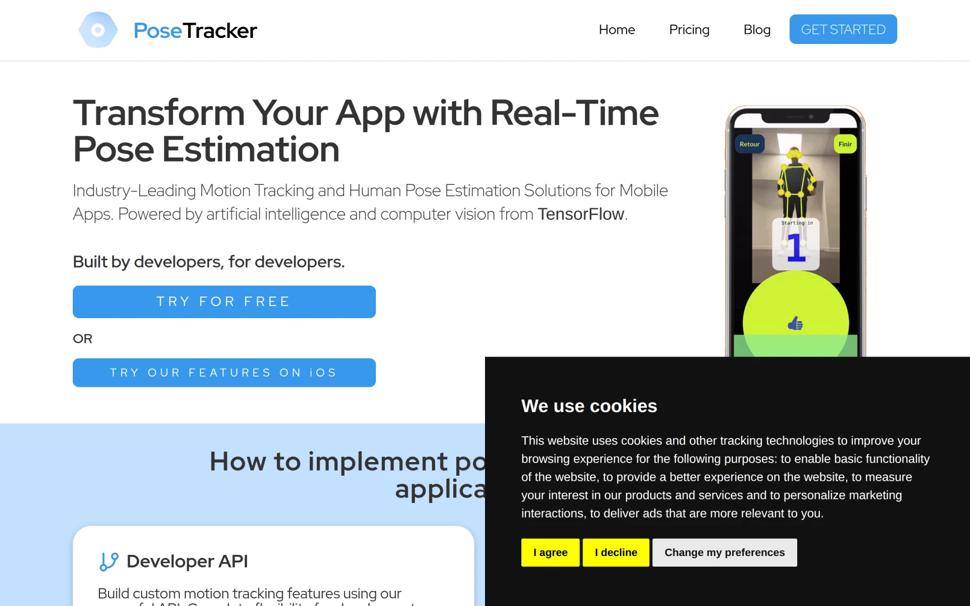 PoseTracker API feature image