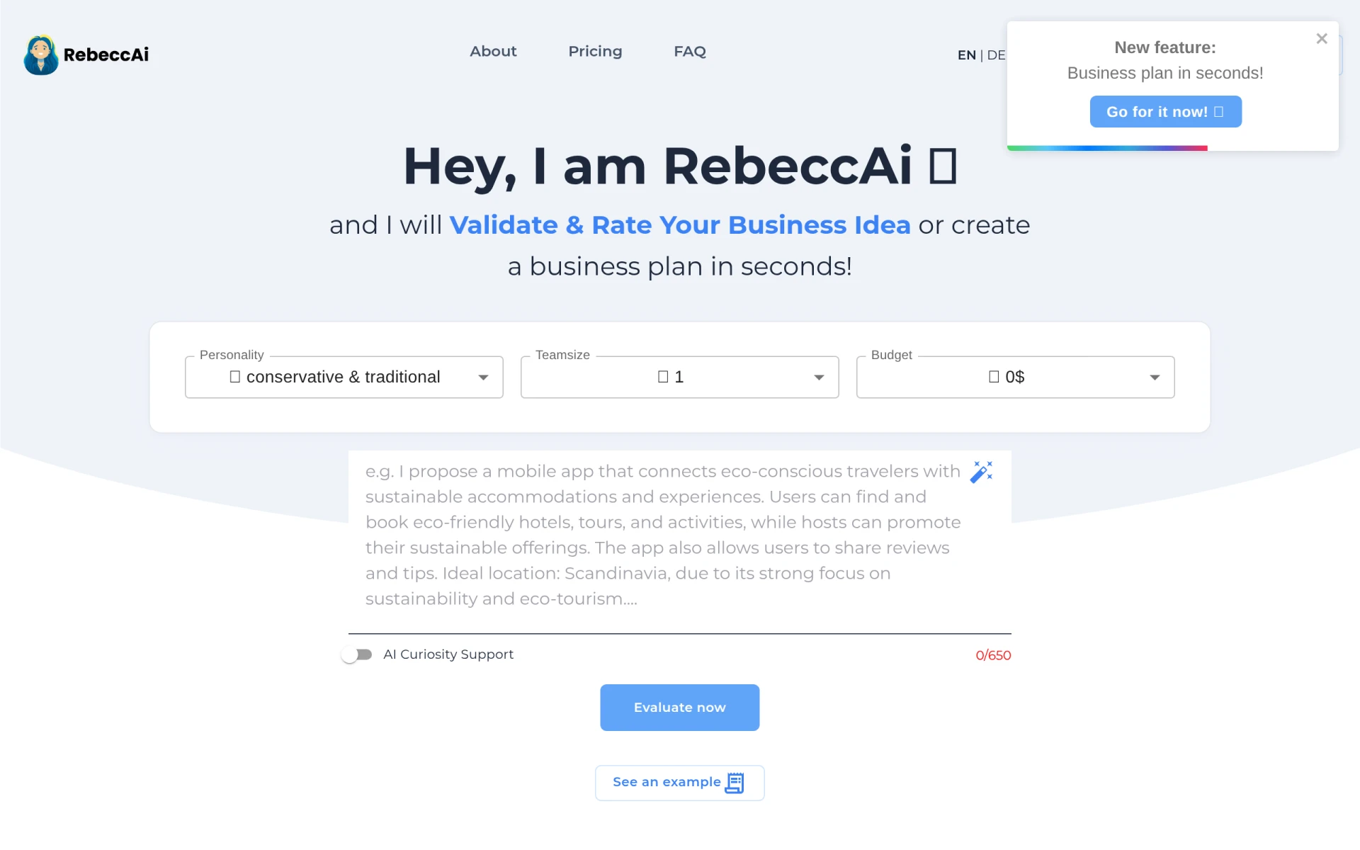 RebeccAI screenshot