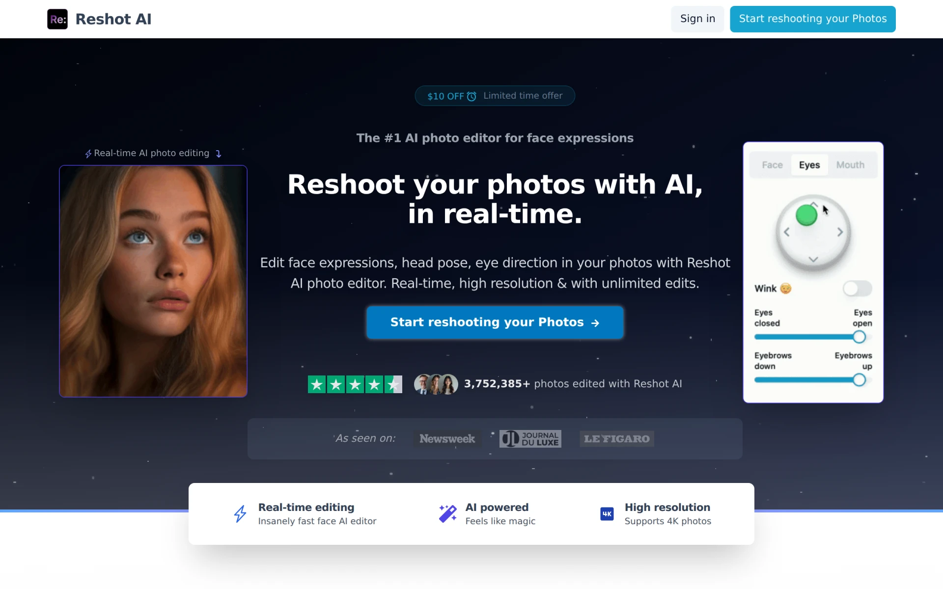 Reshot AI screenshot