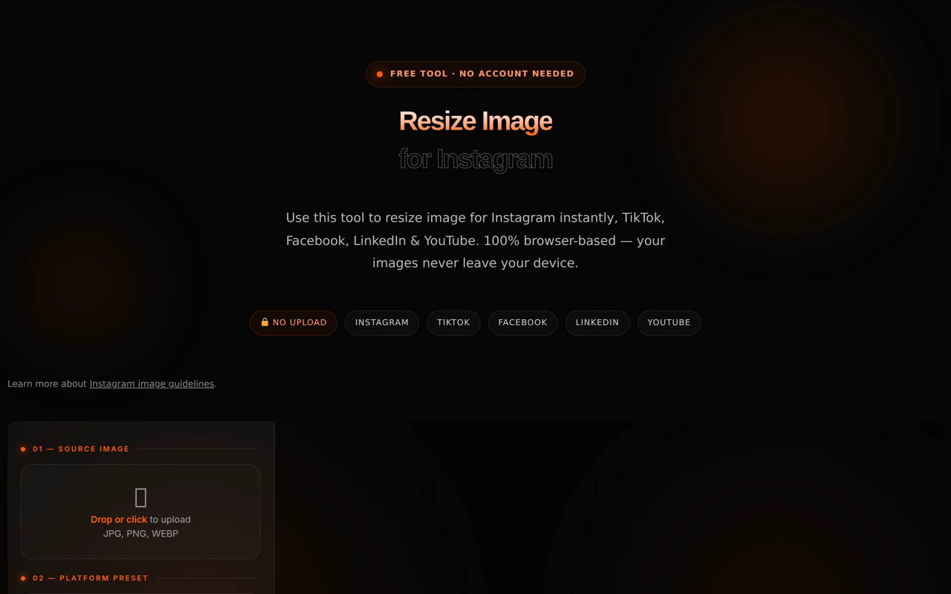 Resize Image for Instagram screenshot