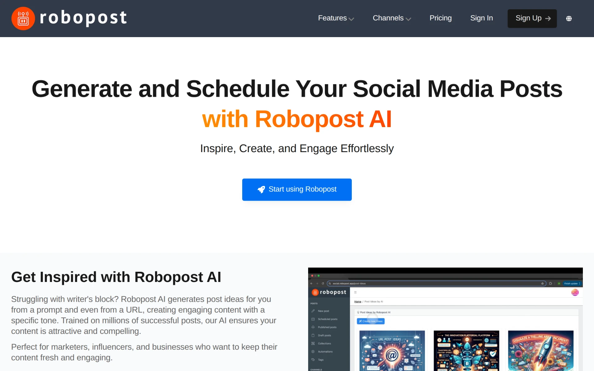 Robopost AI screenshot