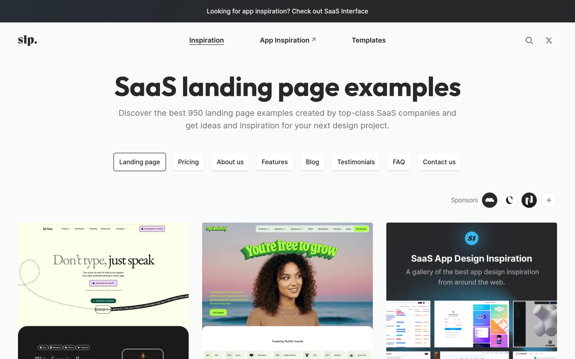 SaaS Interface screenshot