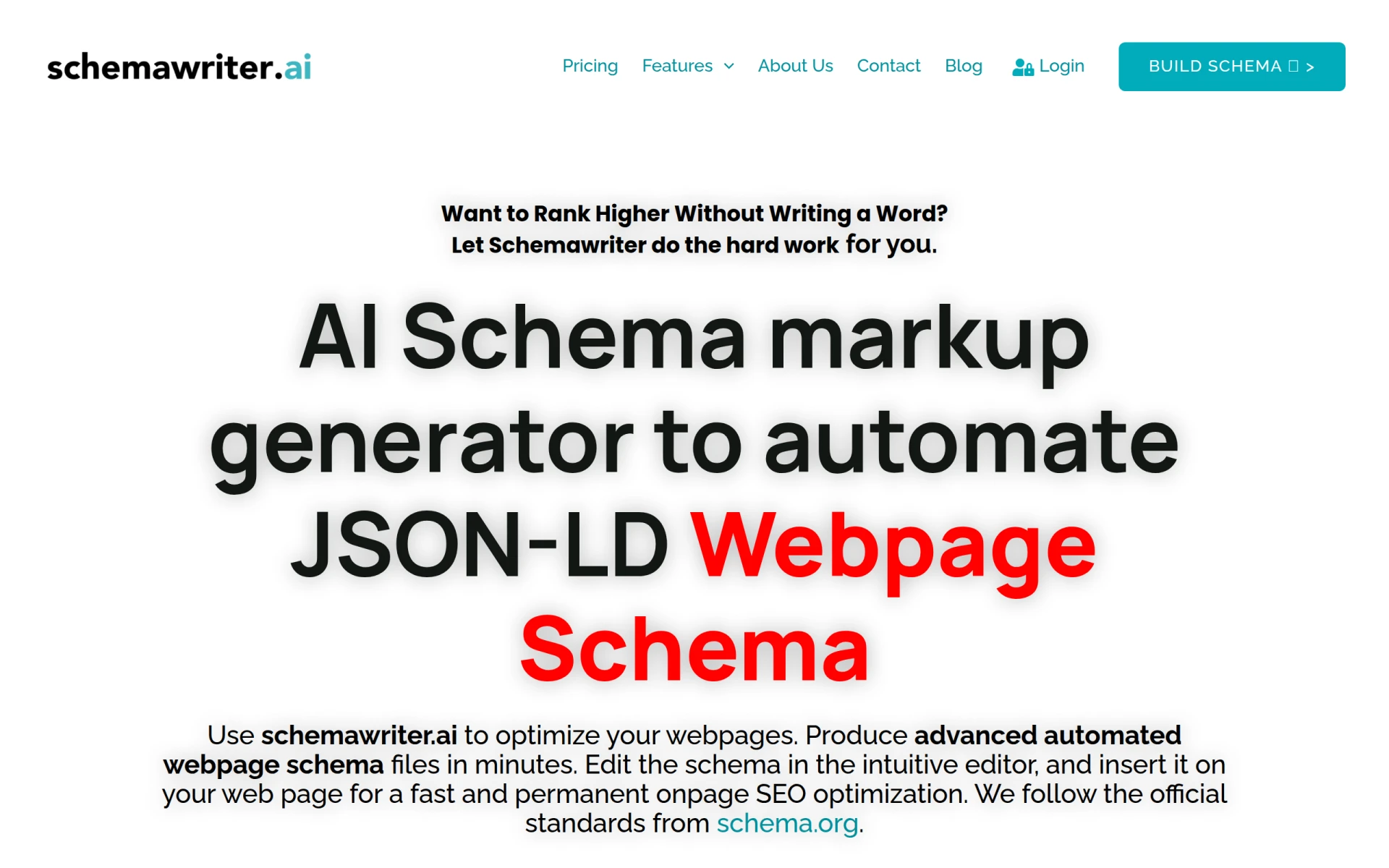 Schemawriter.ai screenshot