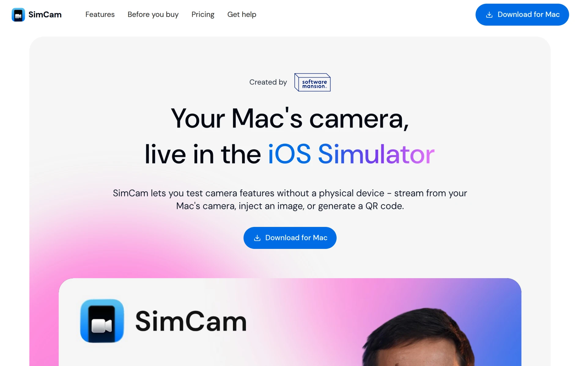 SimCam screenshot
