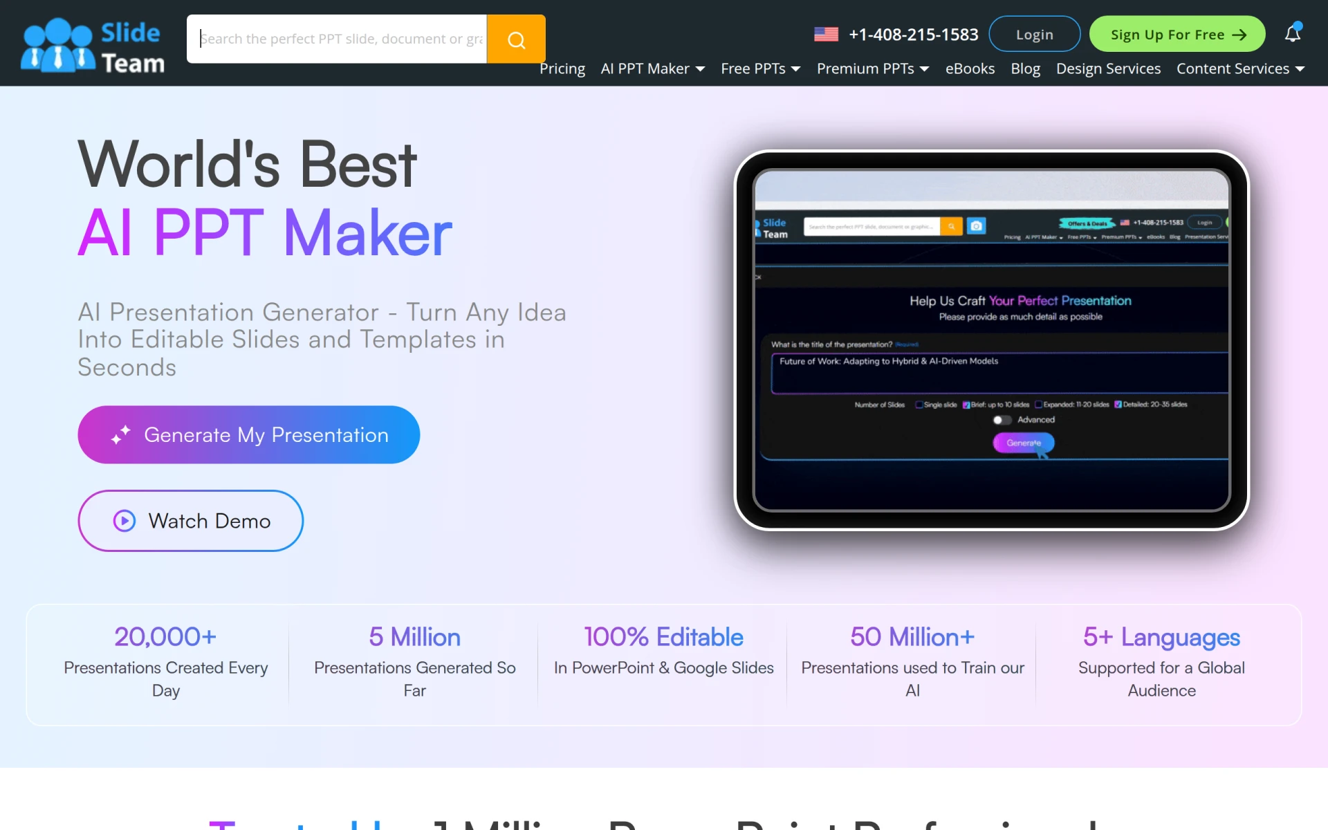 SlideTeam AI Presentation Generator feature image