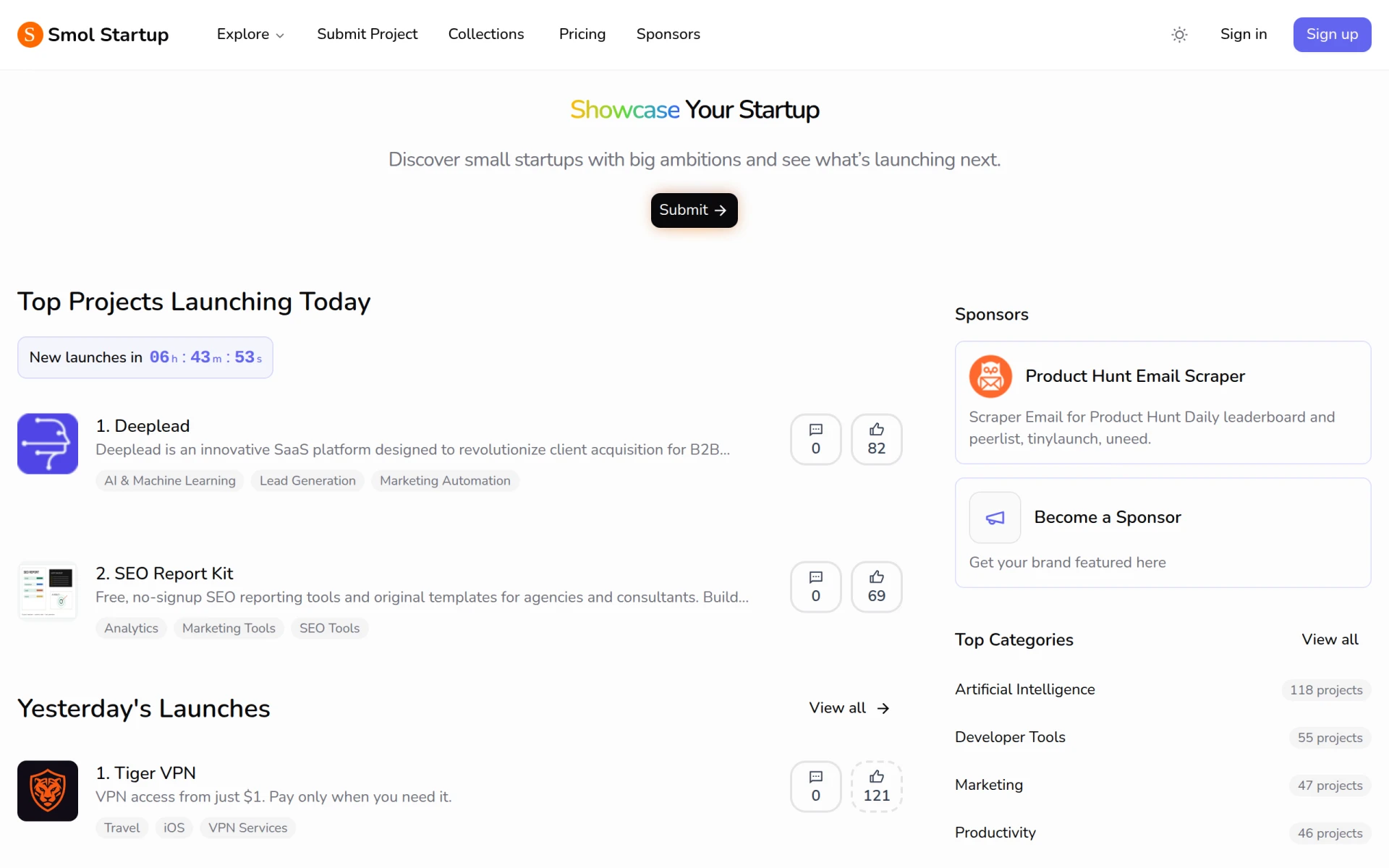 Smol Startup screenshot
