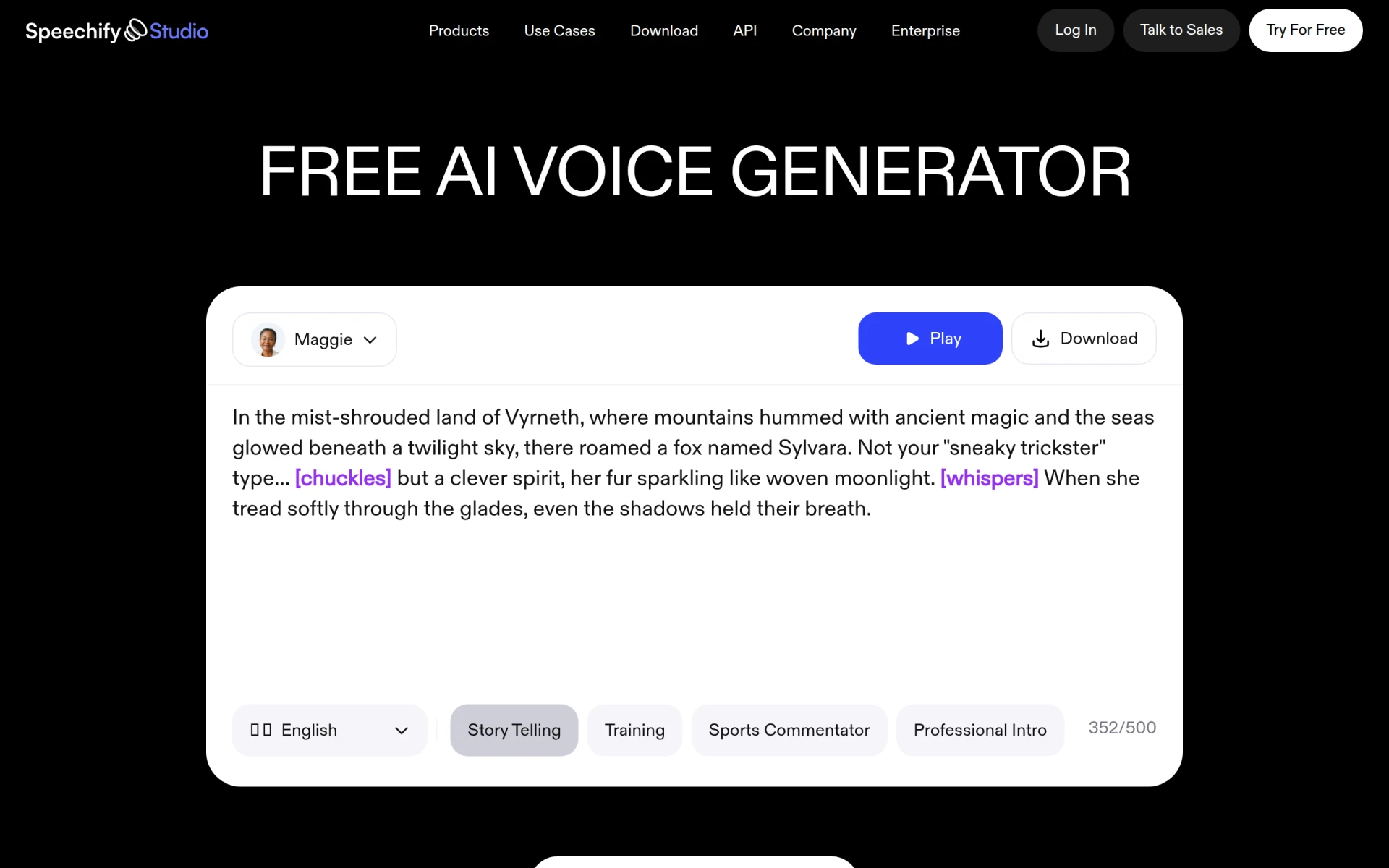 Speechify Studio - AI Voice Generator screenshot