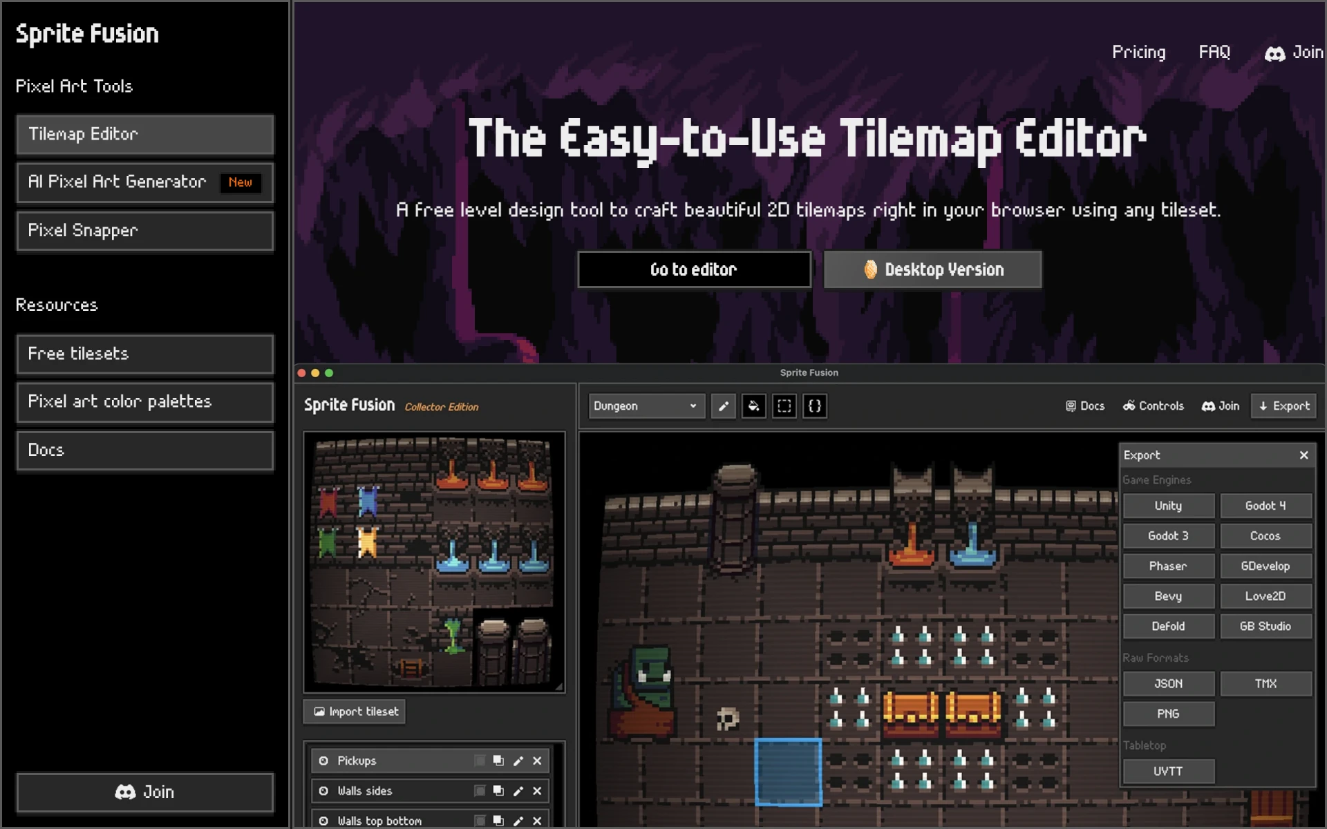 Sprite Fusion screenshot