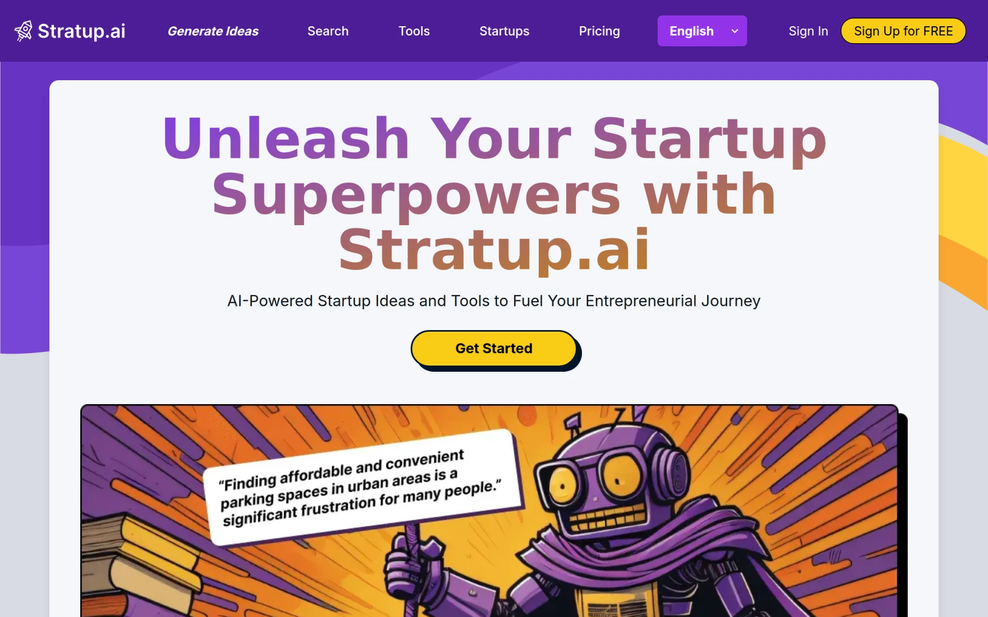 Stratup.ai screenshot