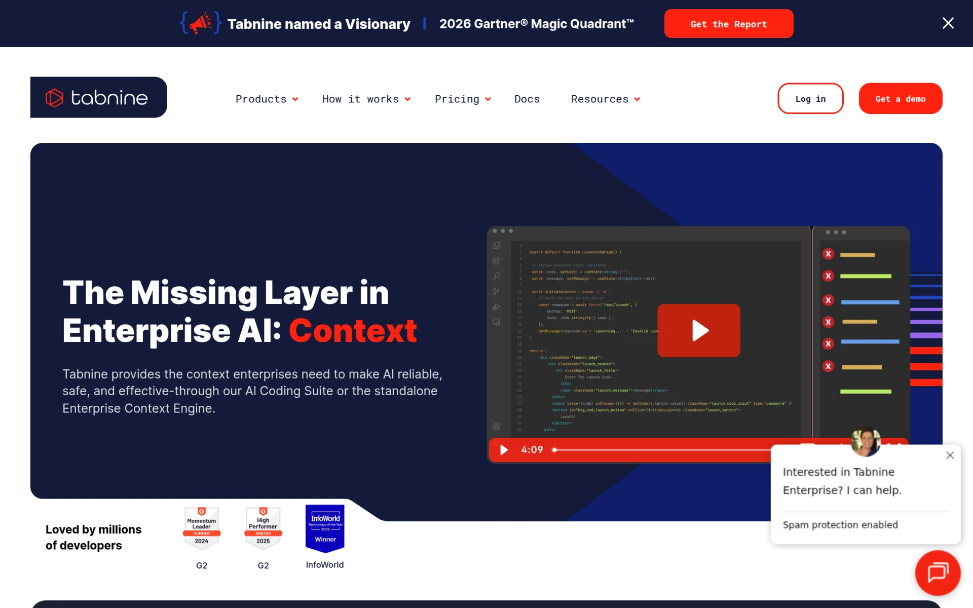 Tabnine screenshot