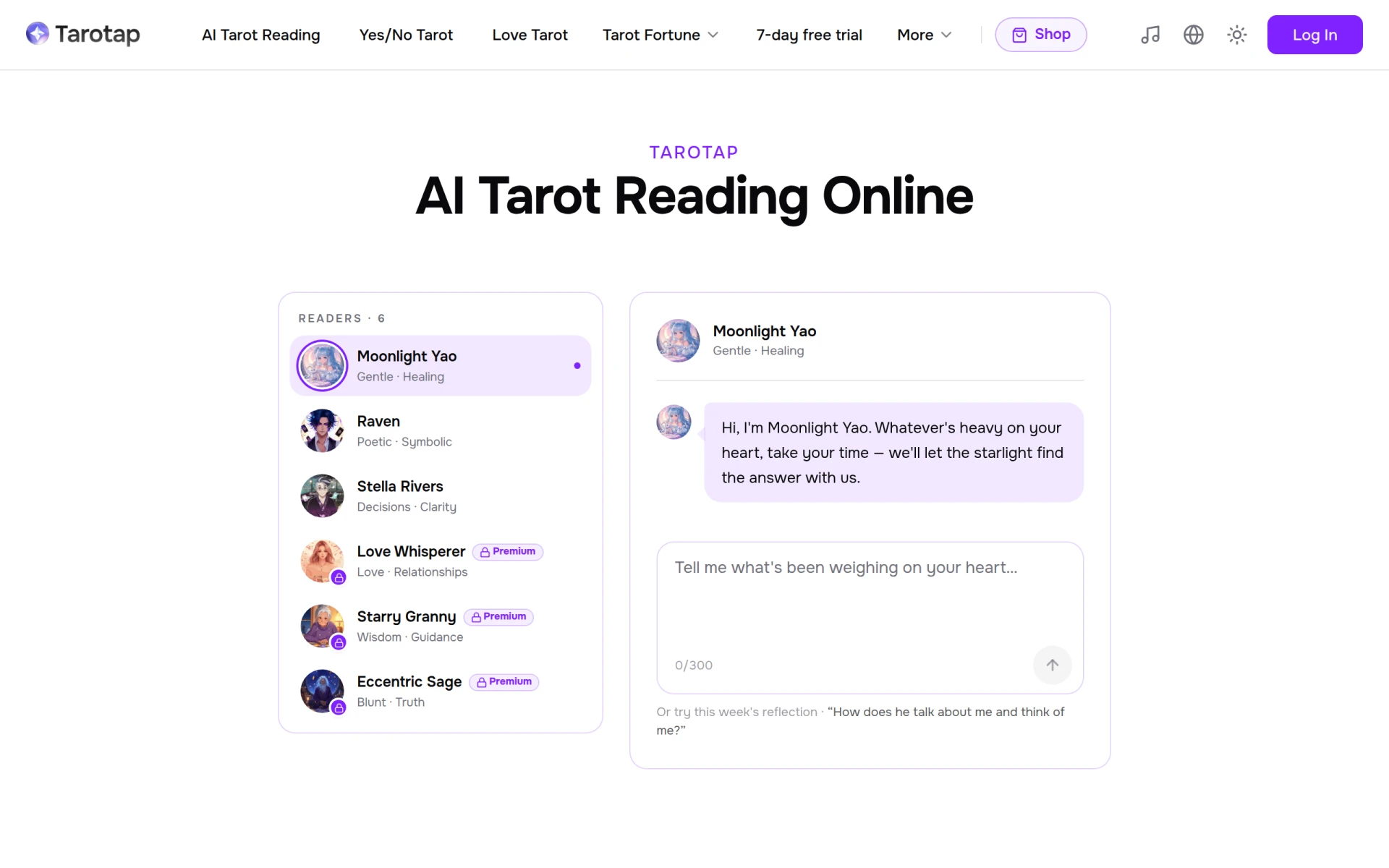 Tarotap screenshot