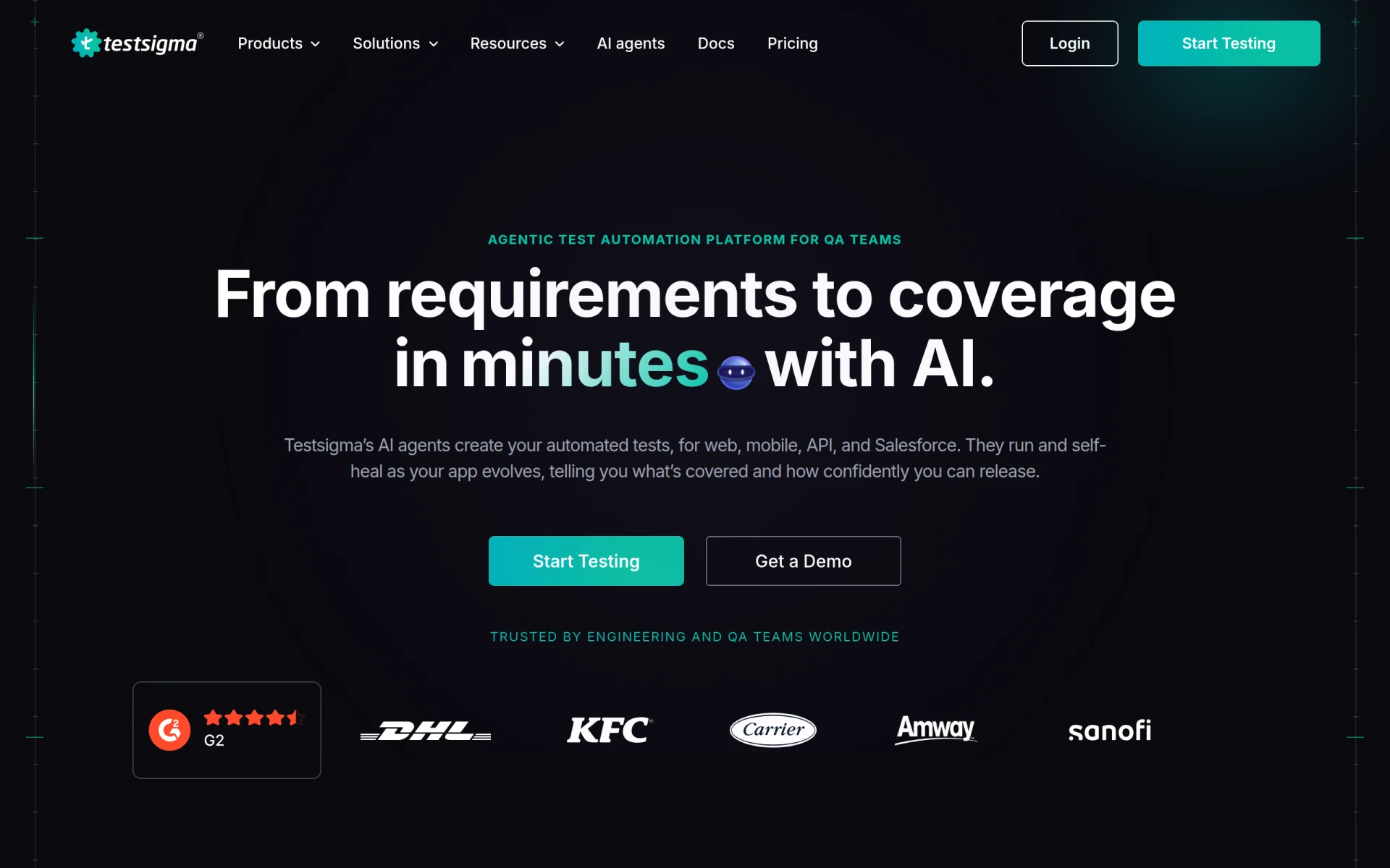 testsigma screenshot