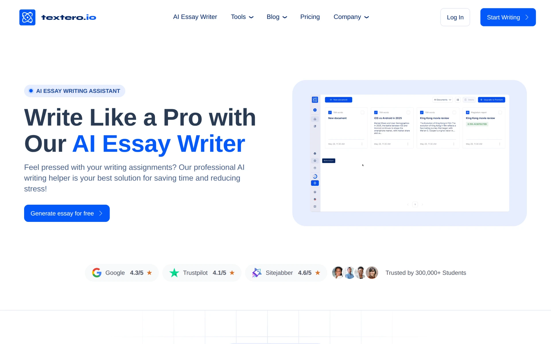 Textero AI Essay Writer feature image