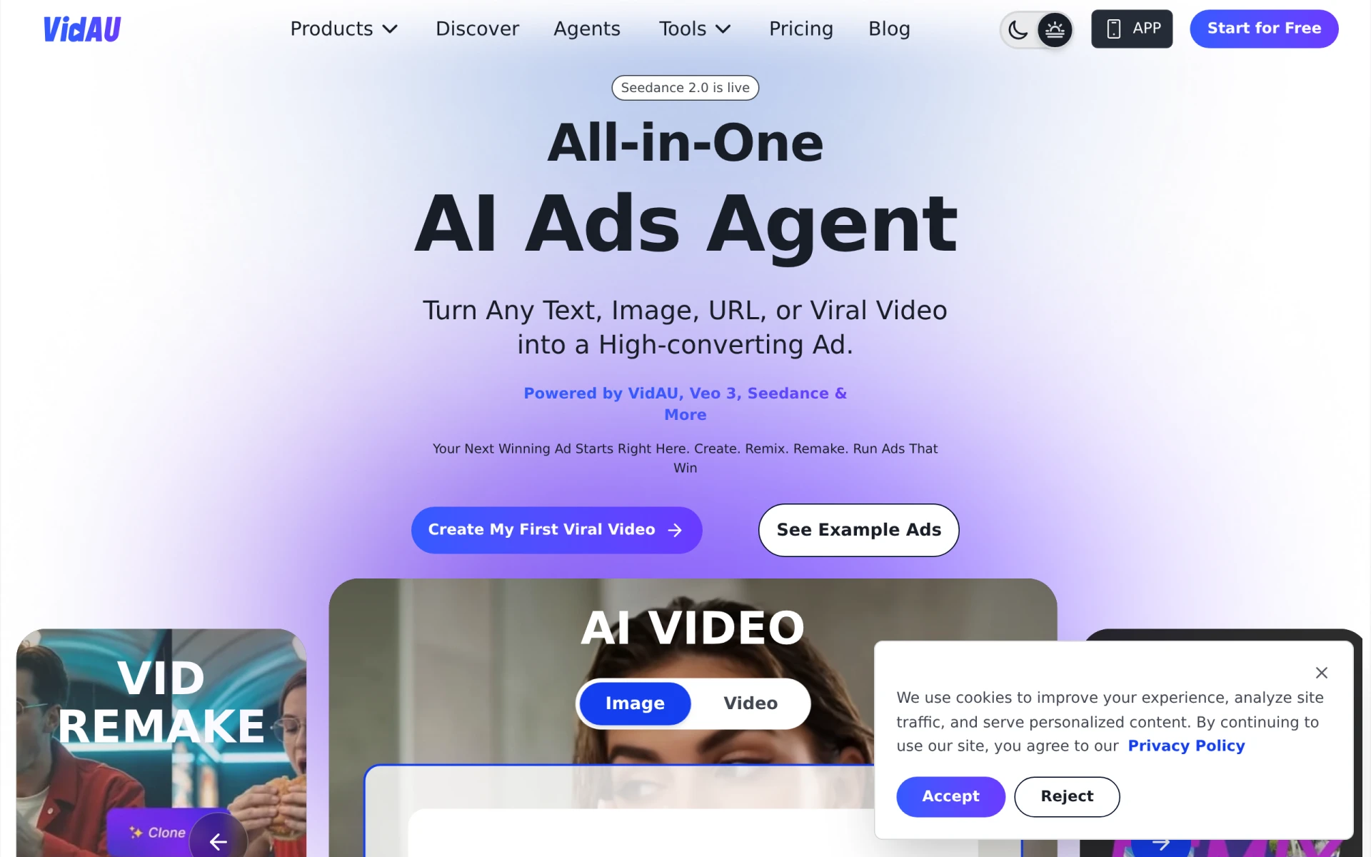 VidAU screenshot