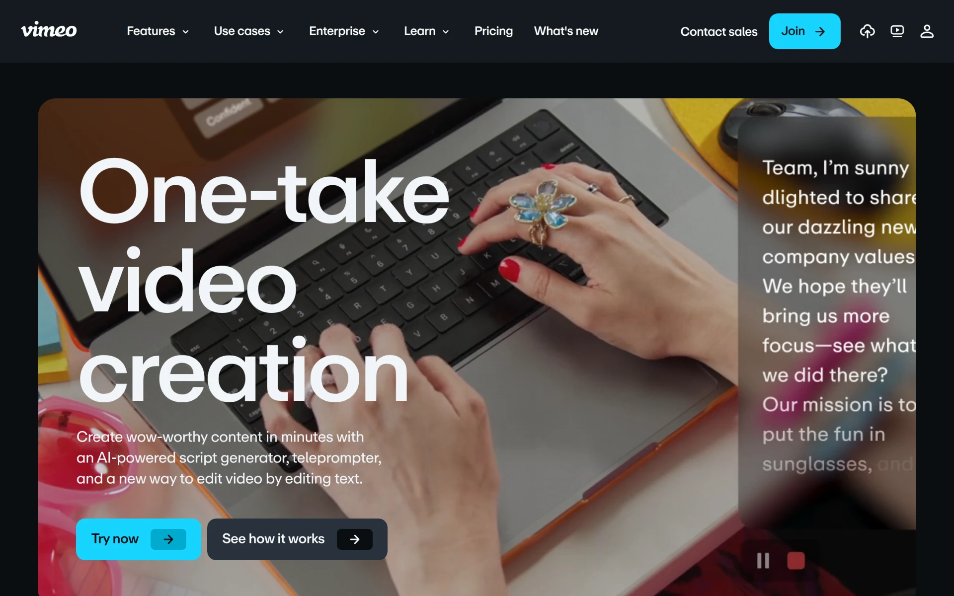 Vimeo AI screenshot
