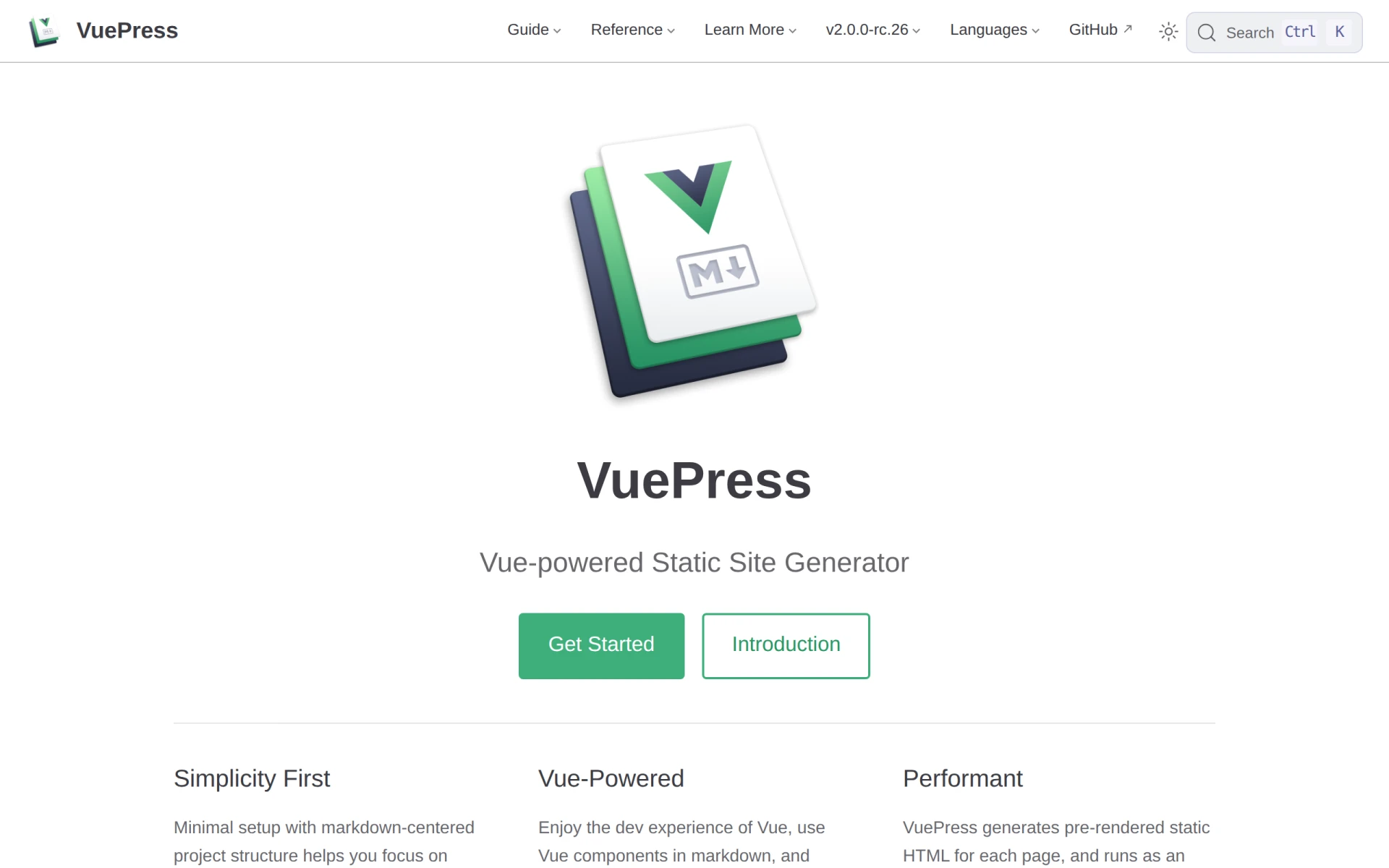 VuePress screenshot