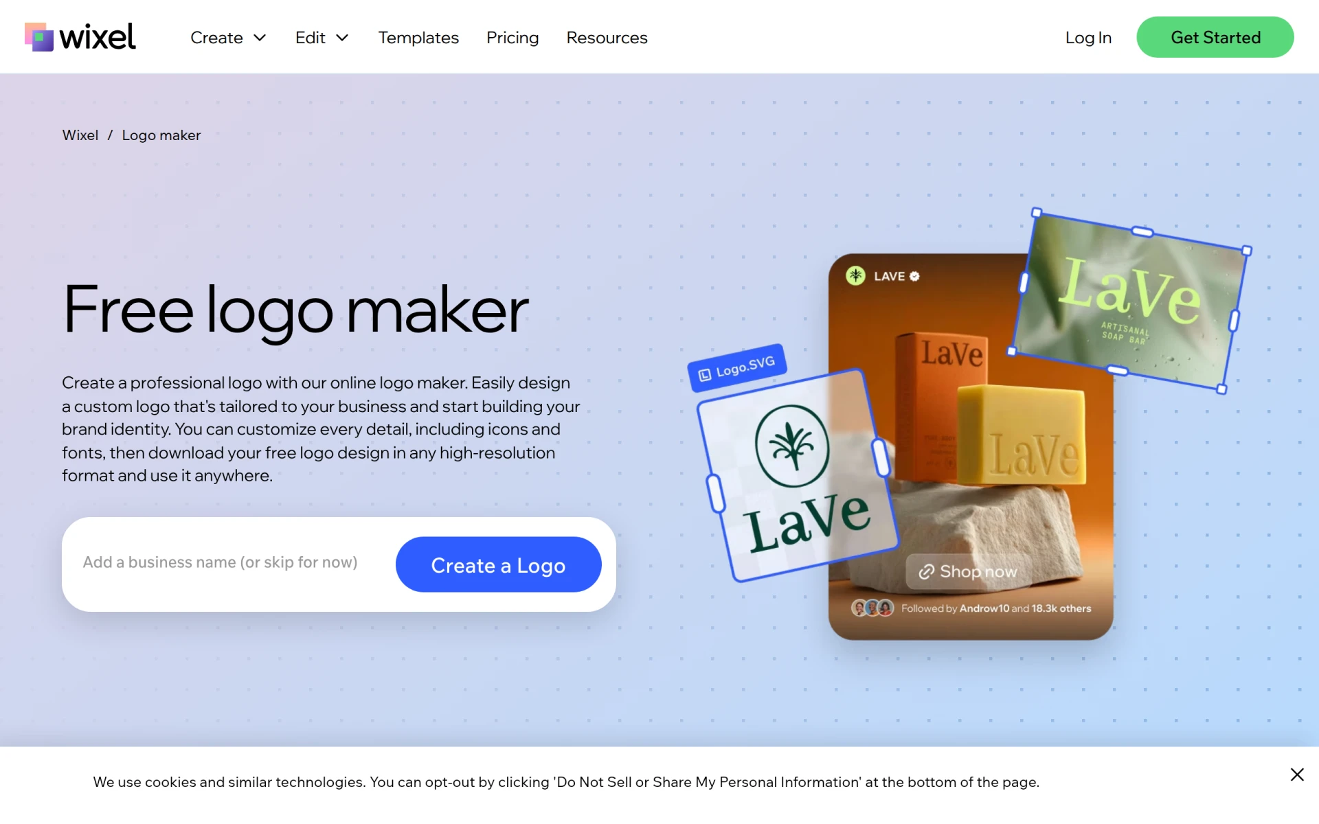 Wix Logo Maker screenshot